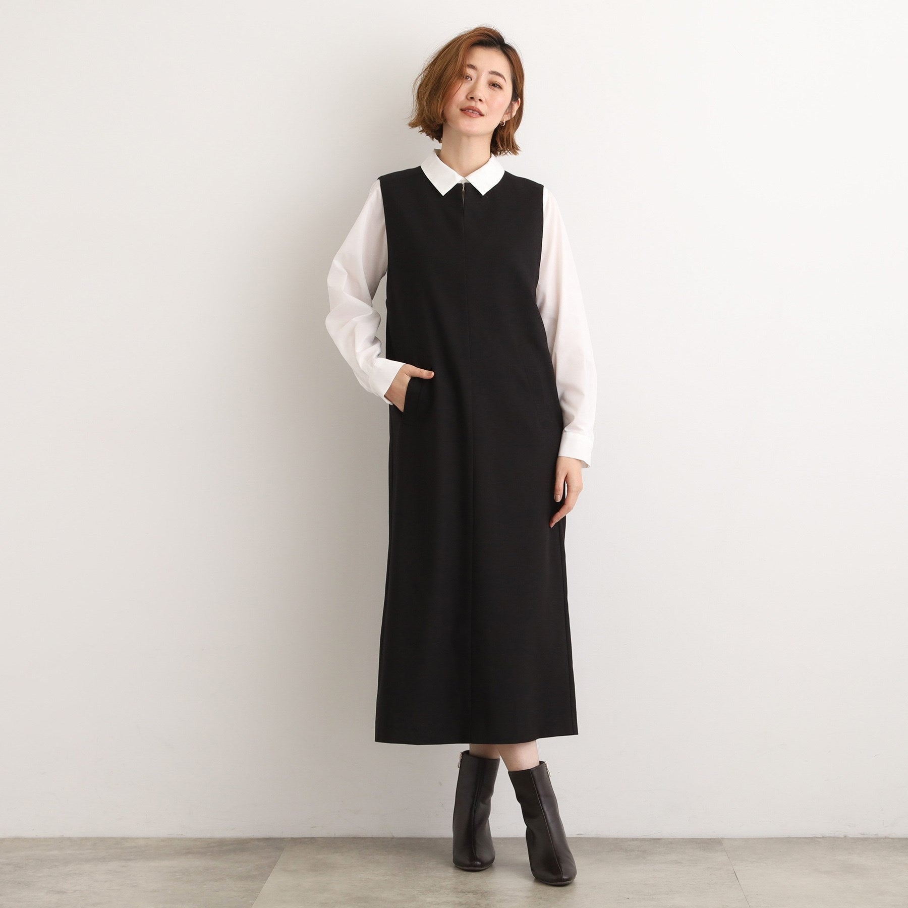 グローブ grove 2WAYネックジャンドレ （ブラック(019)） ブラック(019)