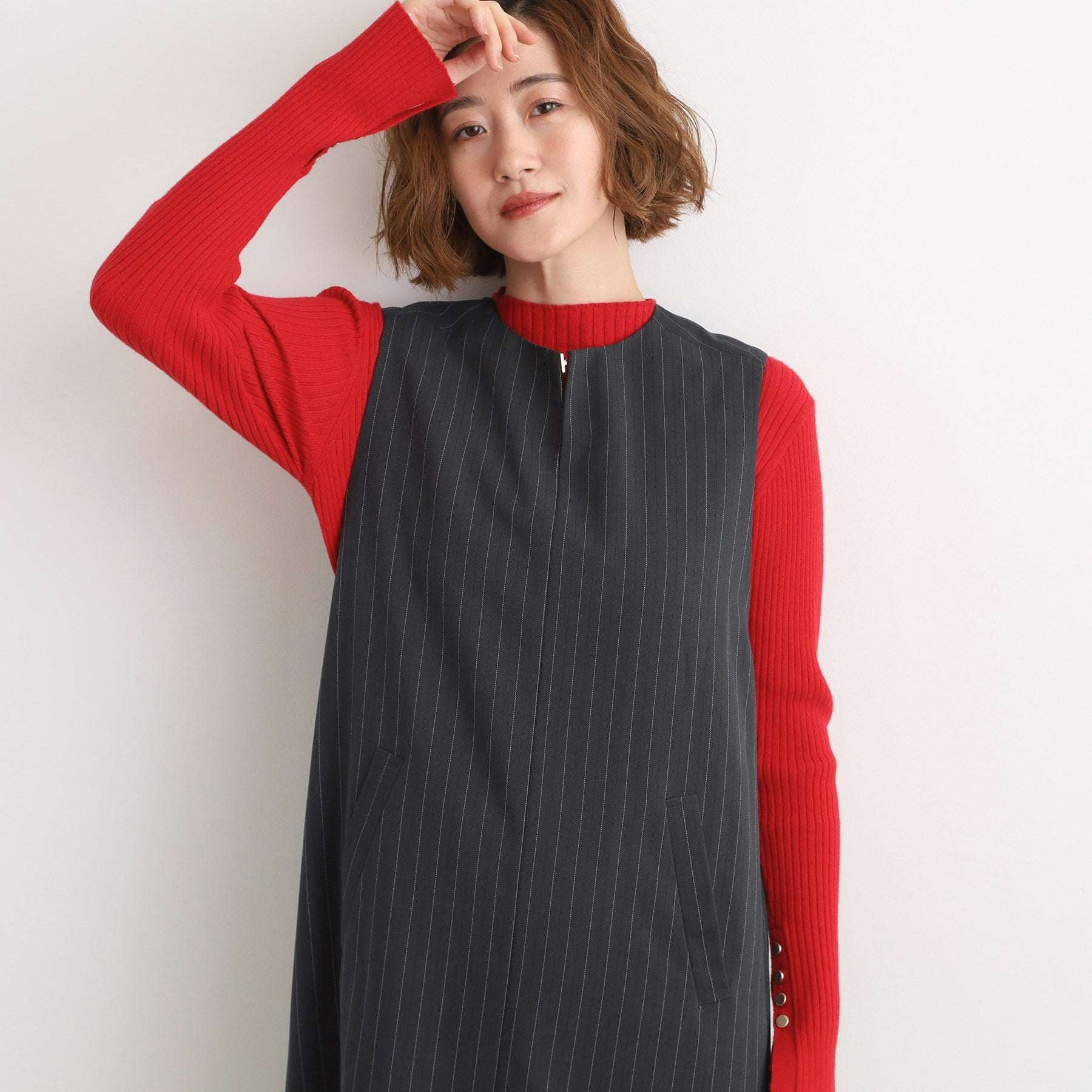 グローブ grove 2WAYネックジャンドレ （ブラック(019)） ブラック(019)