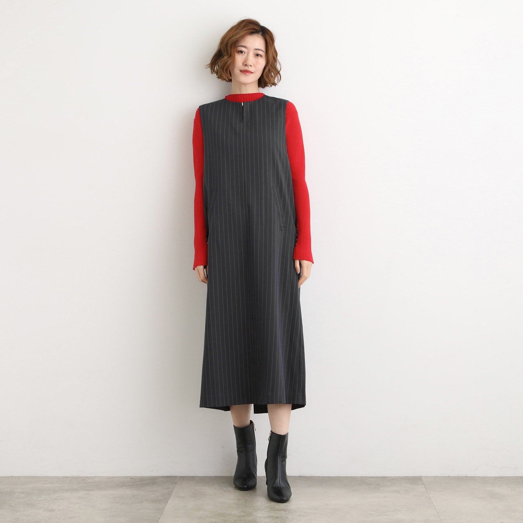 グローブ grove 2WAYネックジャンドレ （ブラック(019)） ブラック(019)