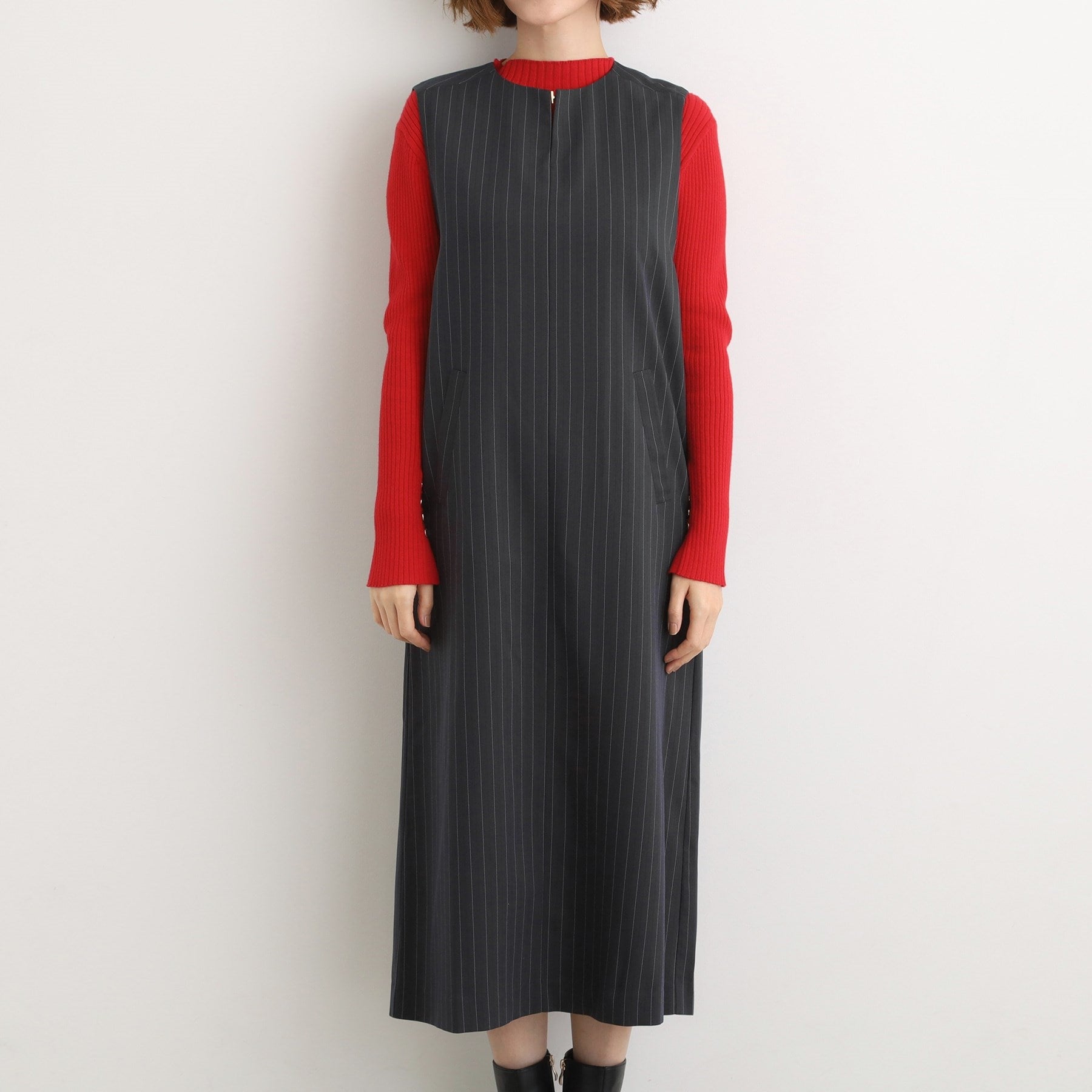 グローブ grove 2WAYネックジャンドレ （ブラック(019)） ブラック(019)