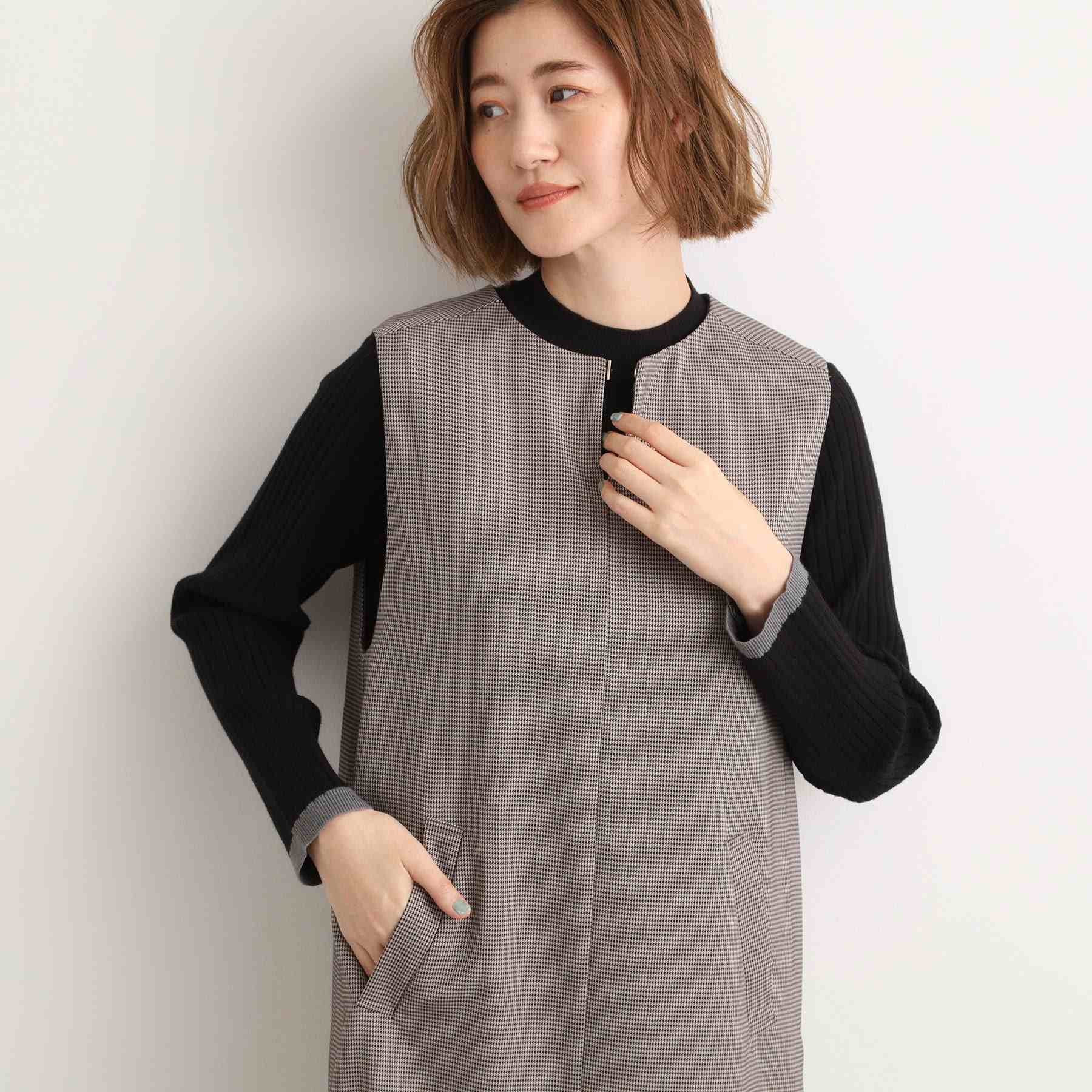 グローブ grove 2WAYネックジャンドレ （ブラック(019)） ブラック(019)