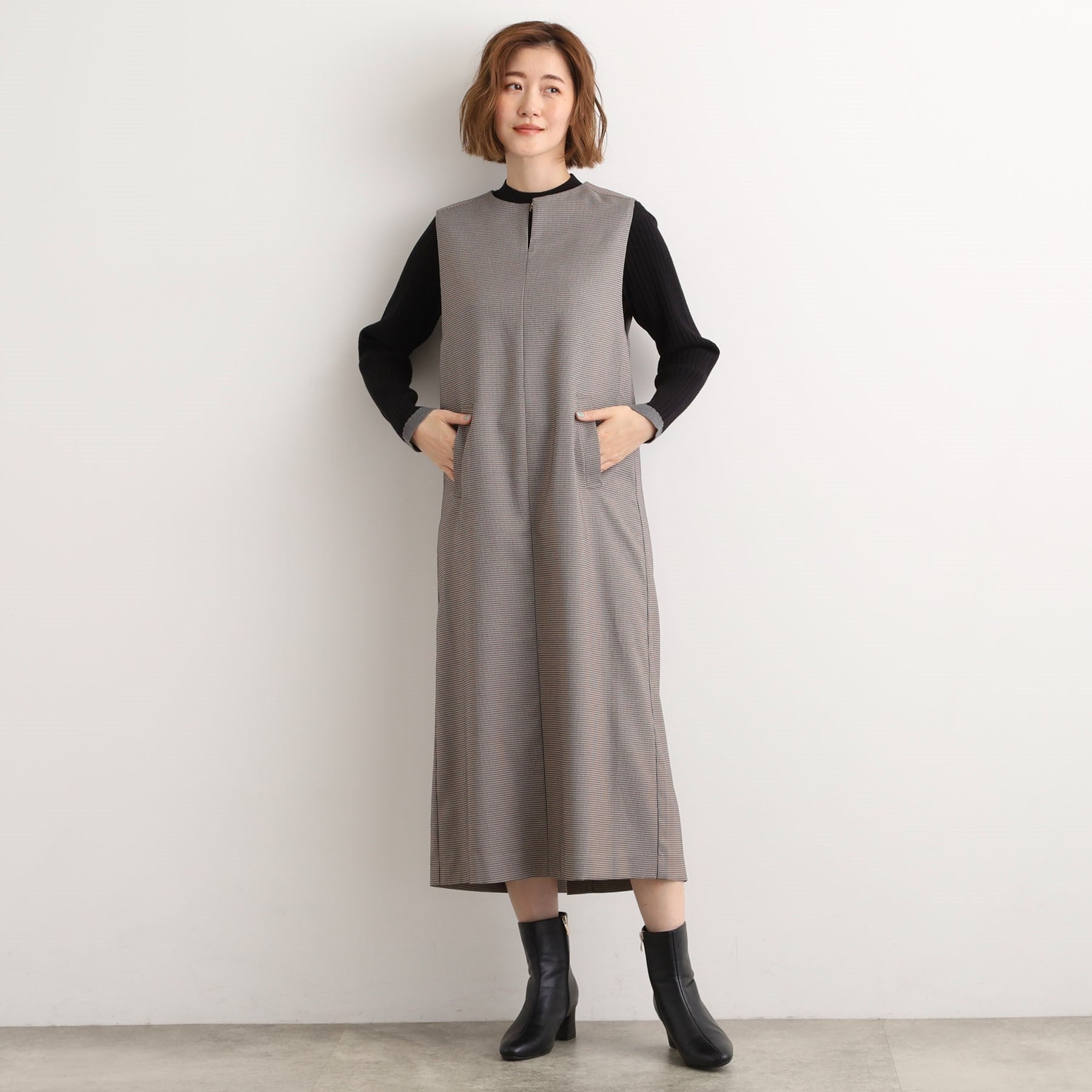 グローブ grove 2WAYネックジャンドレ （ブラック(019)） ブラック(019)