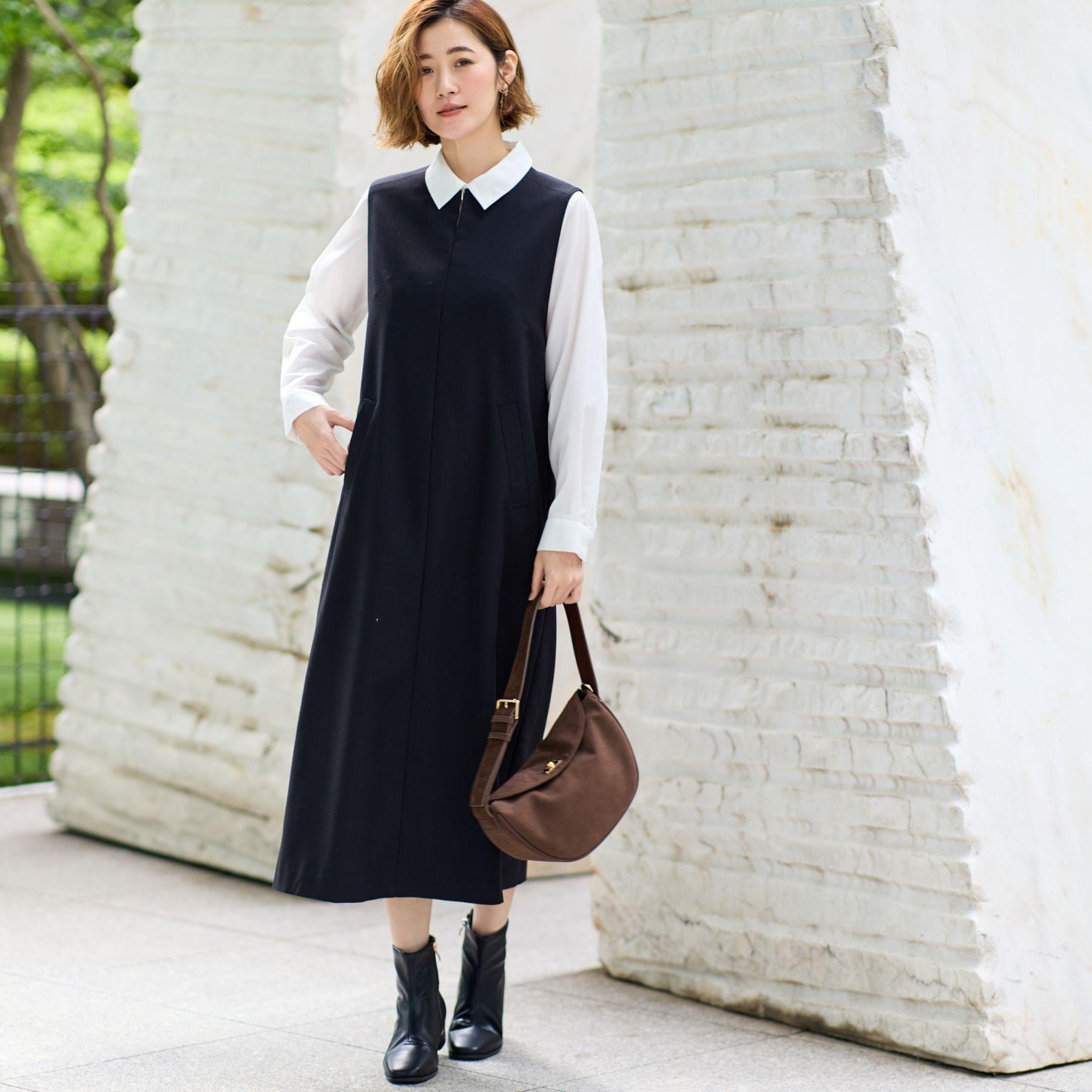 グローブ grove 2WAYネックジャンドレ （ブラック(019)） ブラック(019)