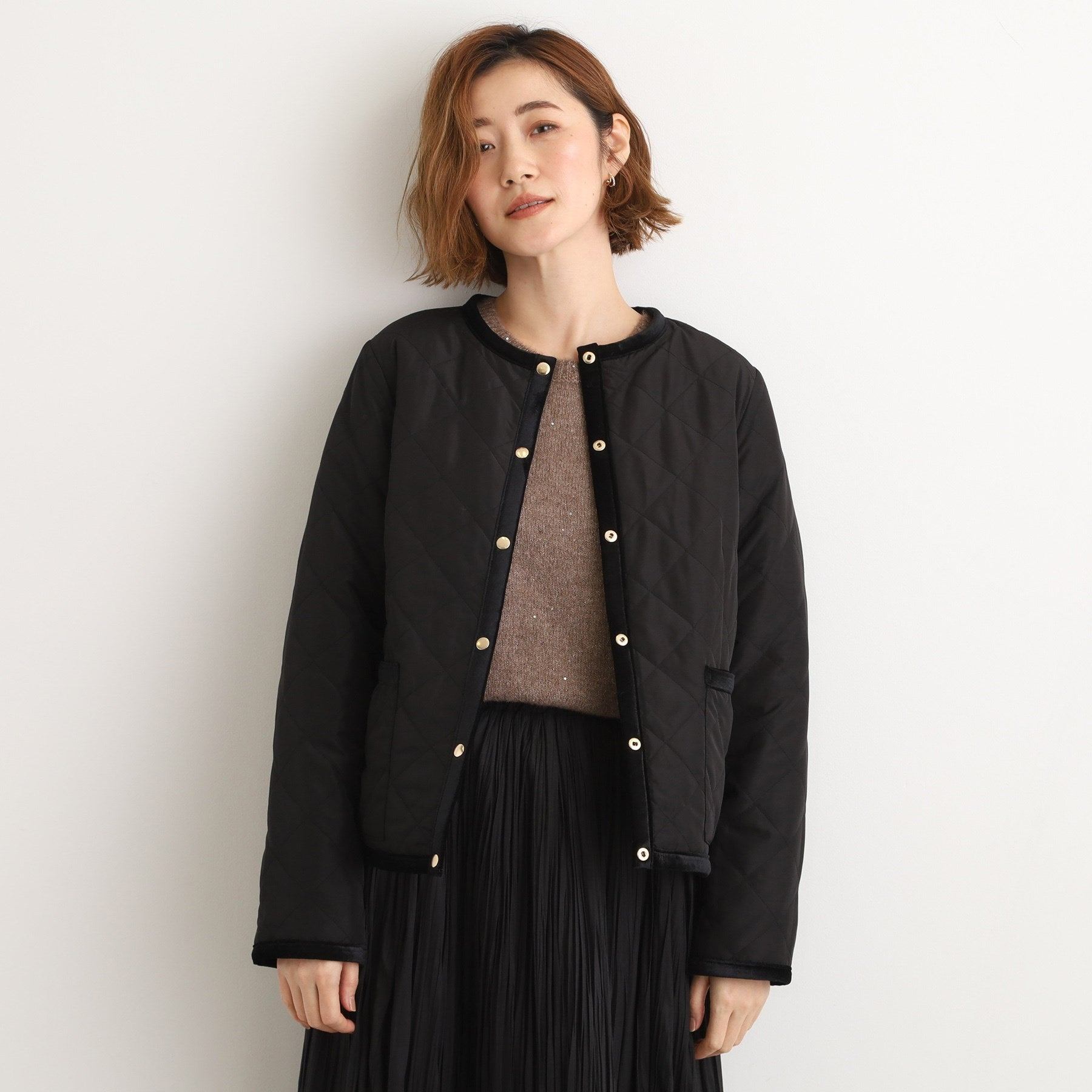 グローブ grove 2WAYキルトリバーシブルジャケット （ブラック(219)） ブラック(219)