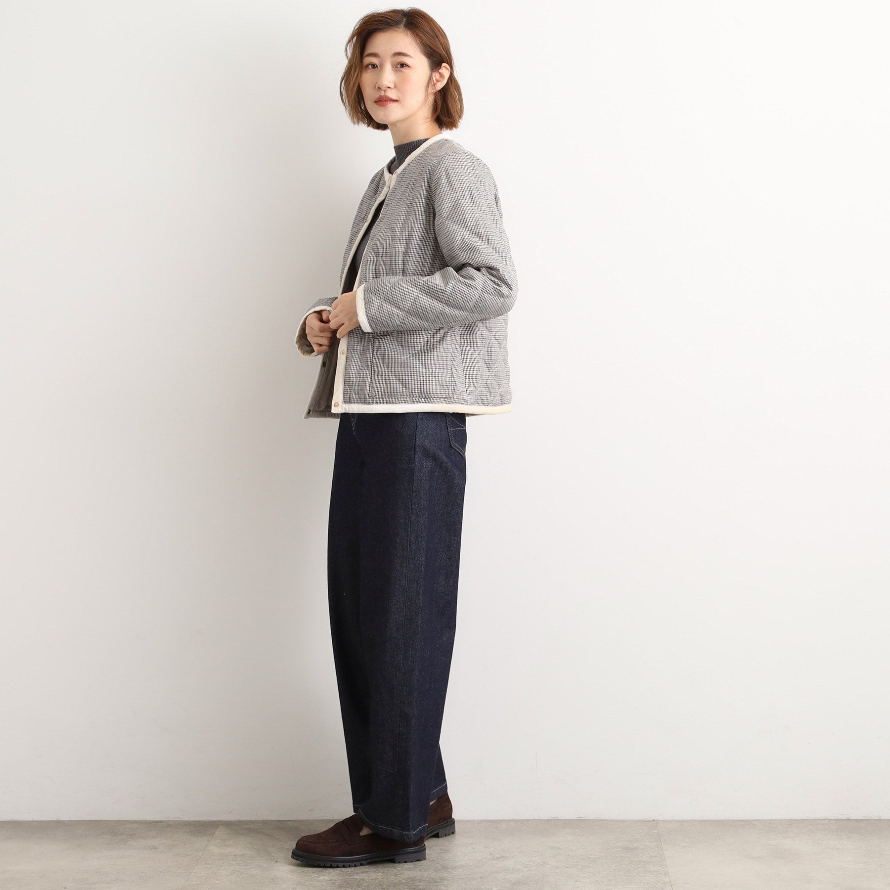 グローブ grove 2WAYキルトリバーシブルジャケット （ブラック(219)） ブラック(219)