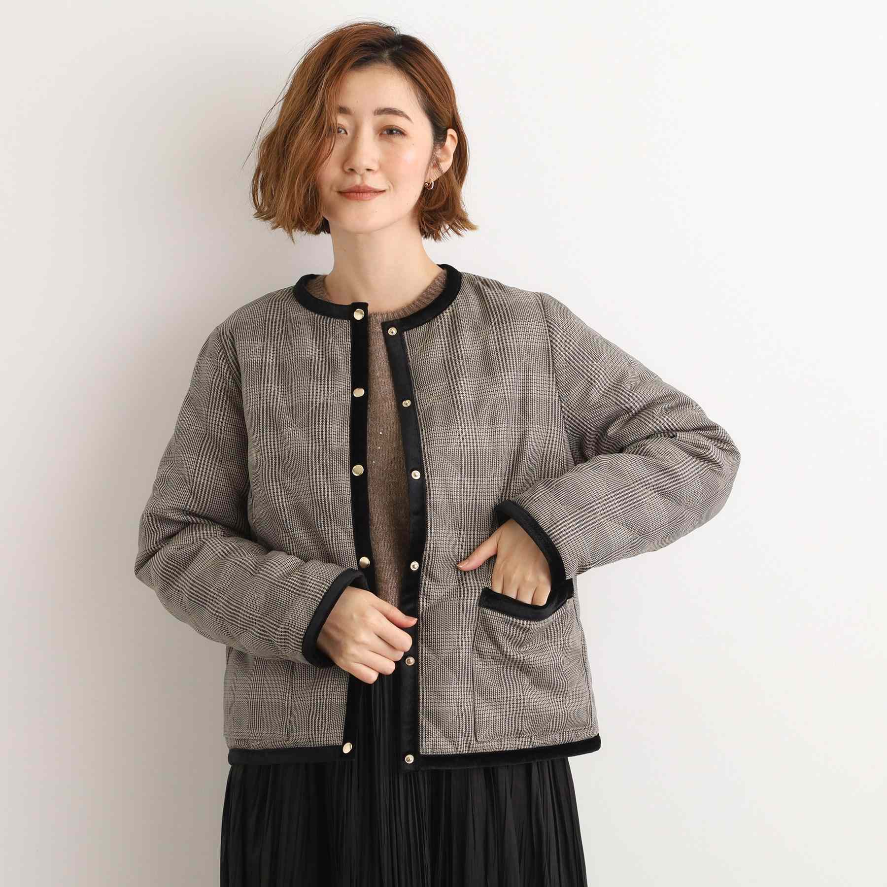 グローブ grove 2WAYキルトリバーシブルジャケット （ブラック(219)） ブラック(219)