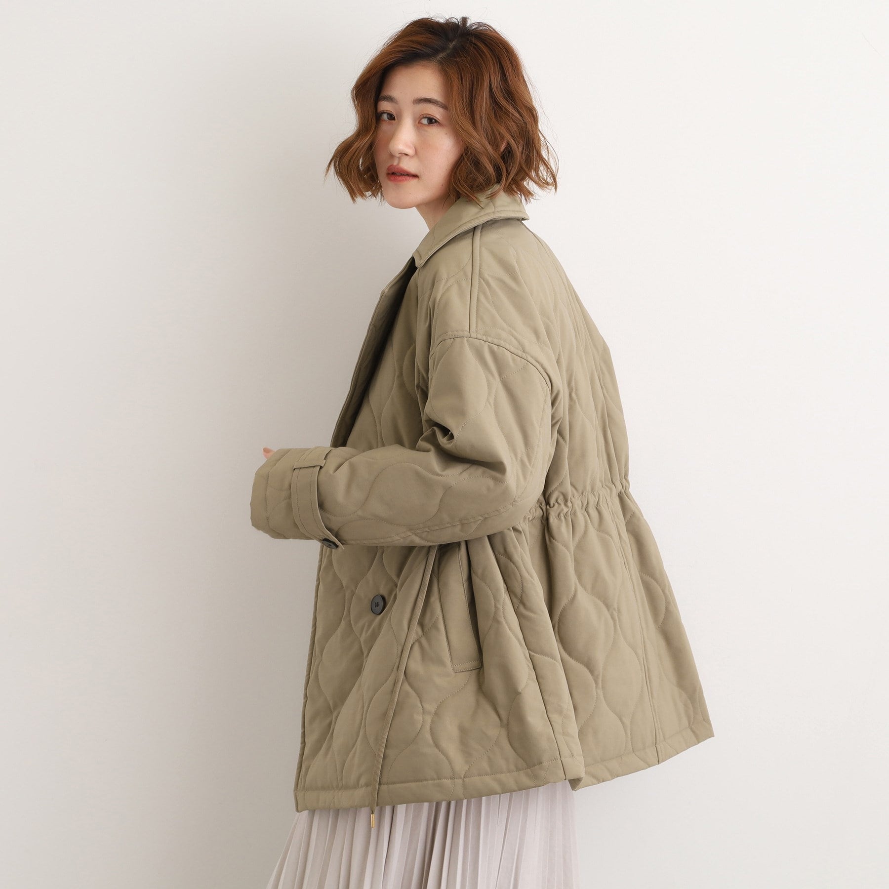 グローブ grove キルティングPコートジャケット （ブラック(019)） ブラック(019)