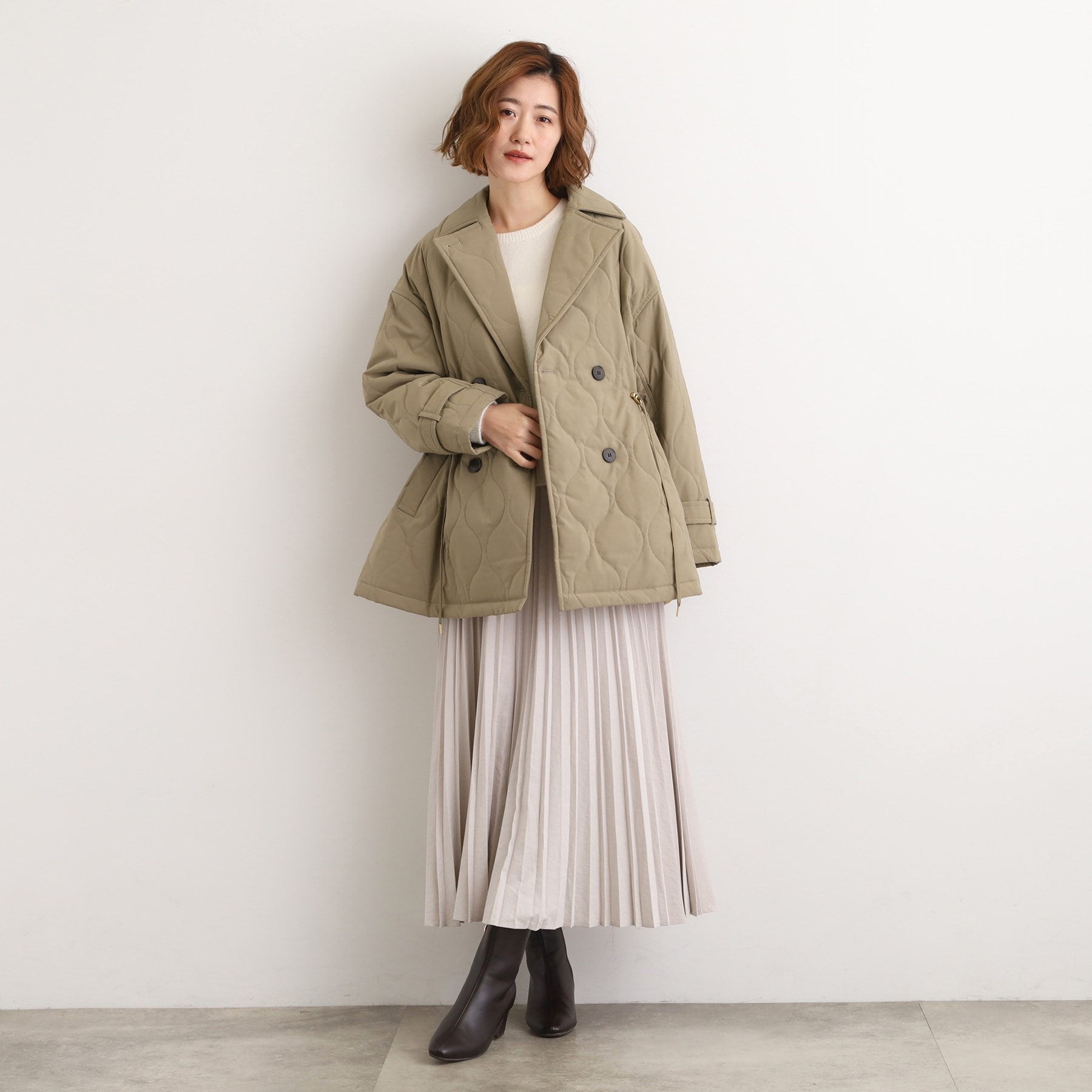 グローブ grove キルティングPコートジャケット （ブラック(019)） ブラック(019)