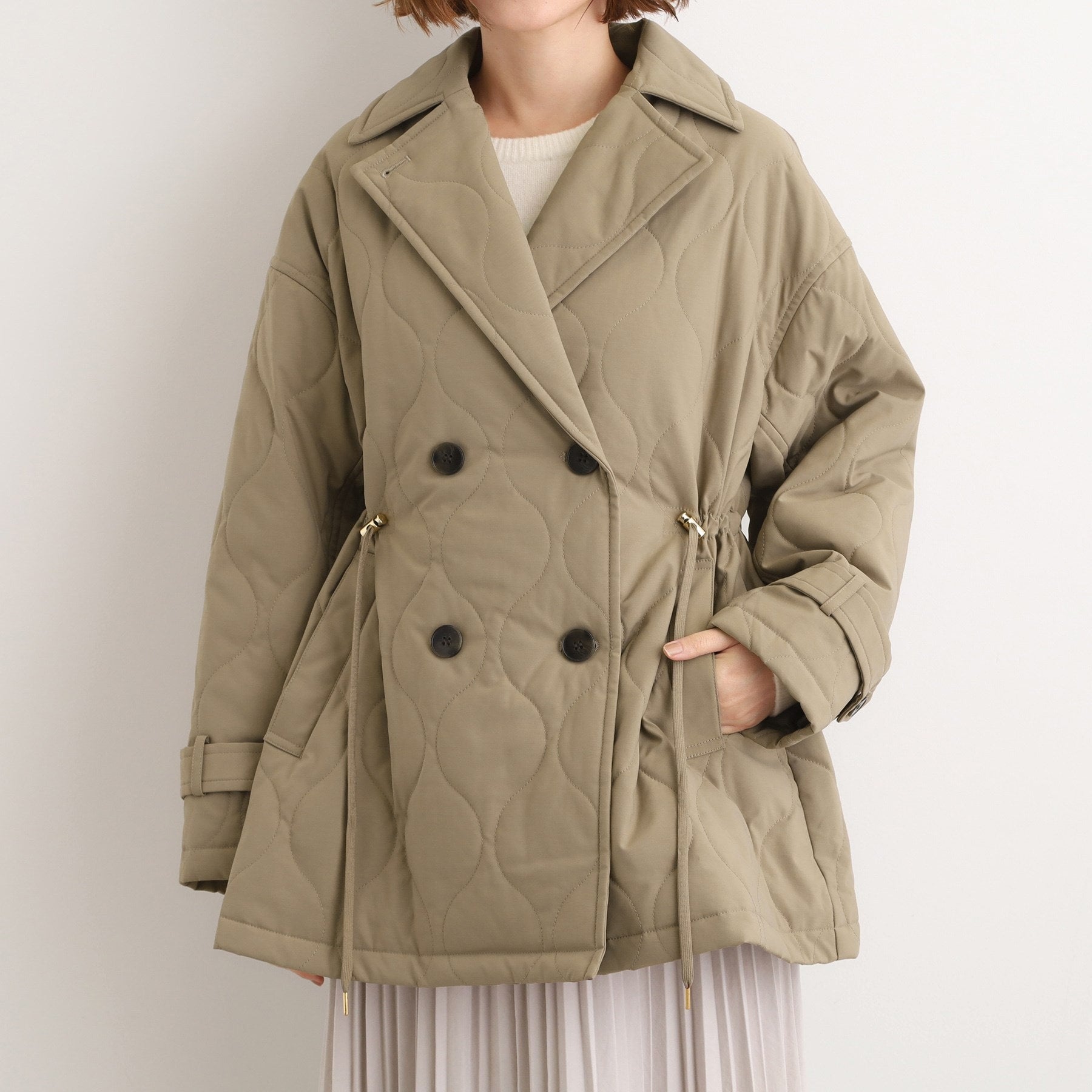 グローブ grove キルティングPコートジャケット （ブラック(019)） ブラック(019)