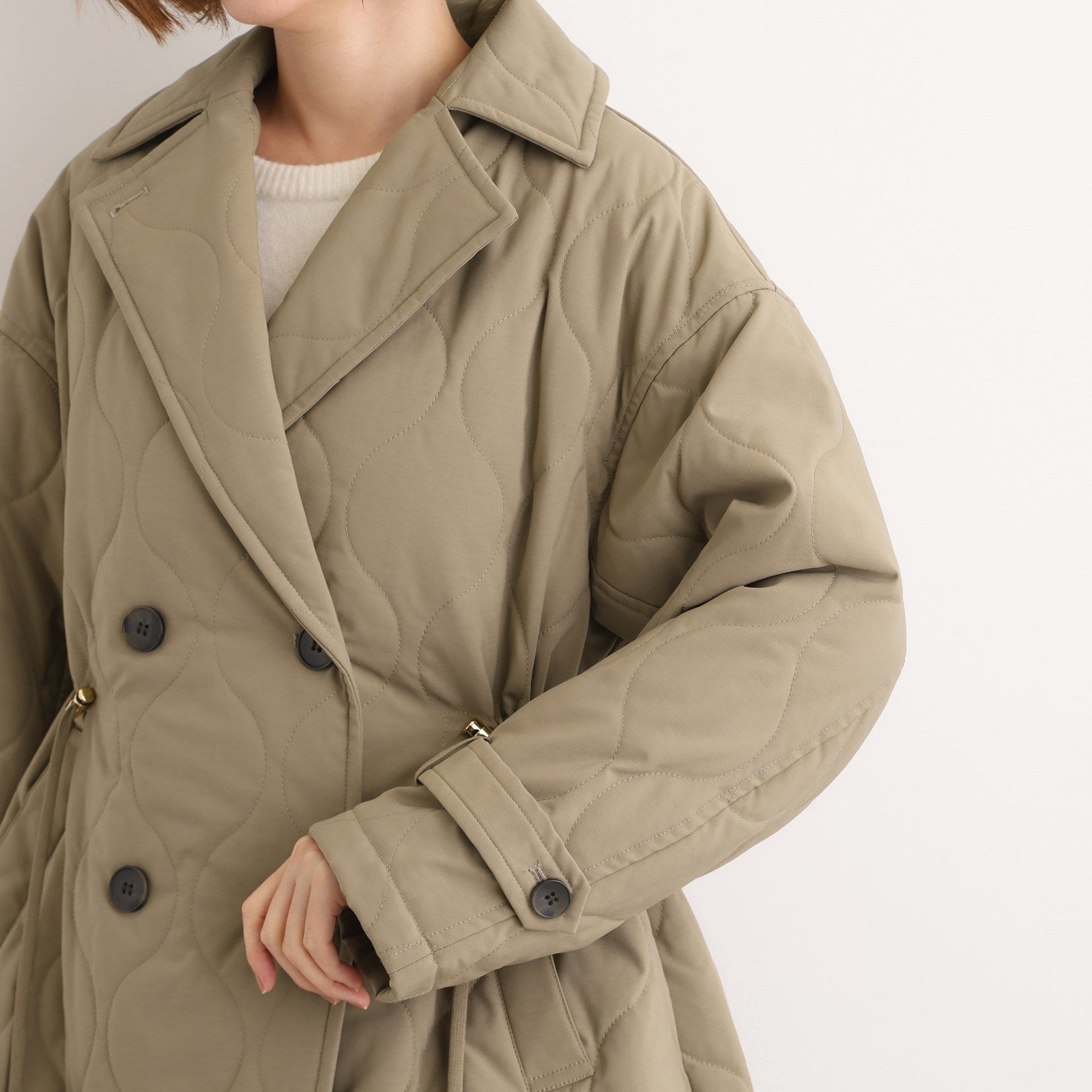 グローブ grove キルティングPコートジャケット （ブラック(019)） ブラック(019)