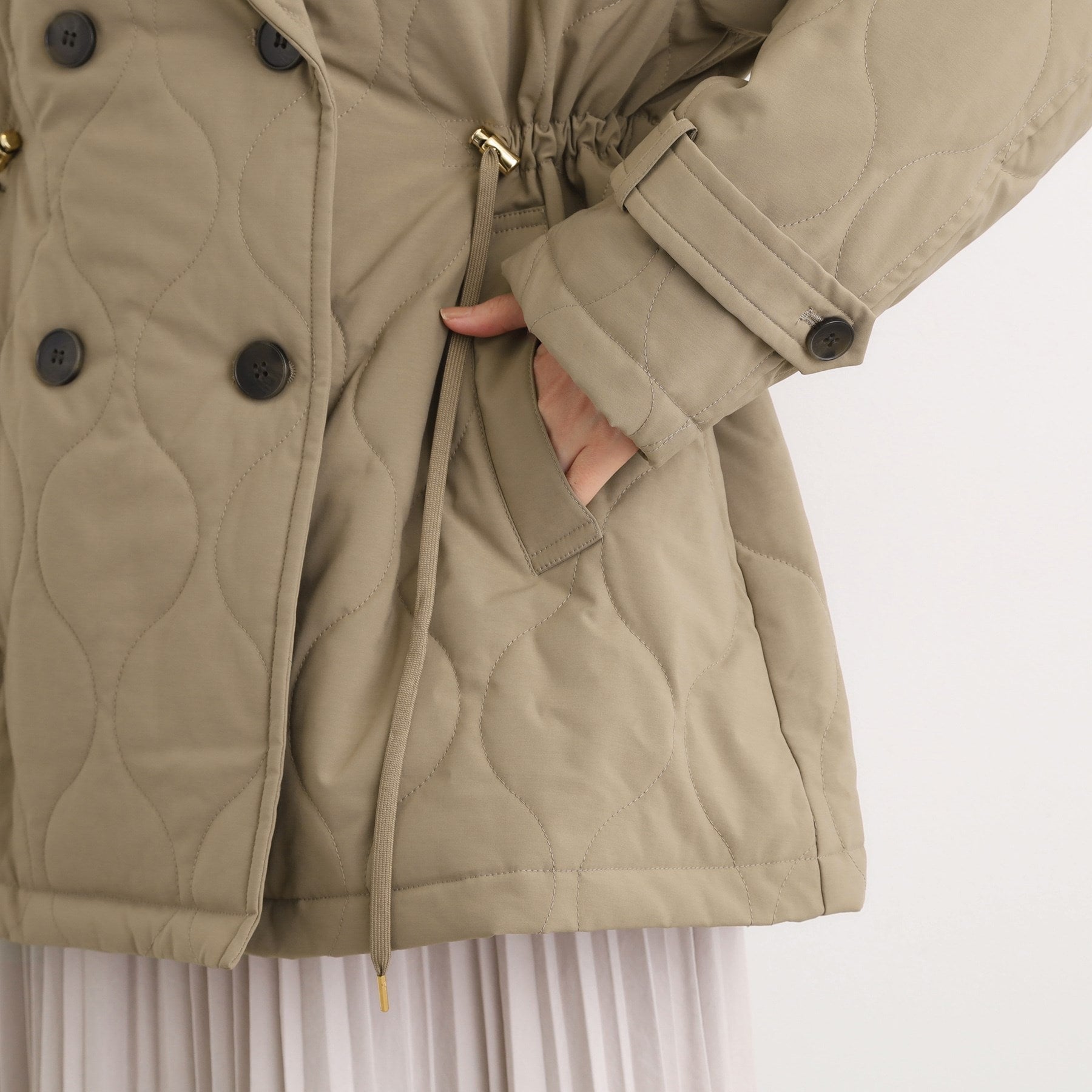 グローブ grove キルティングPコートジャケット （ブラック(019)） ブラック(019)