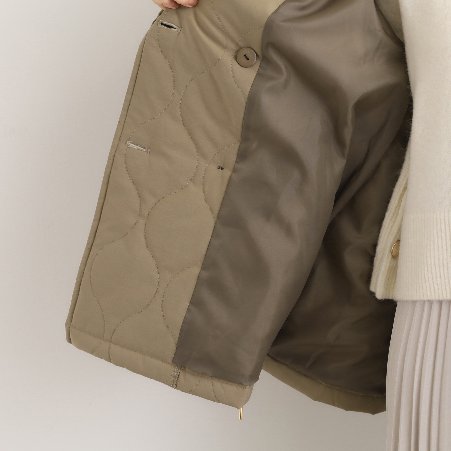 グローブ grove キルティングPコートジャケット （ブラック(019)） ブラック(019)