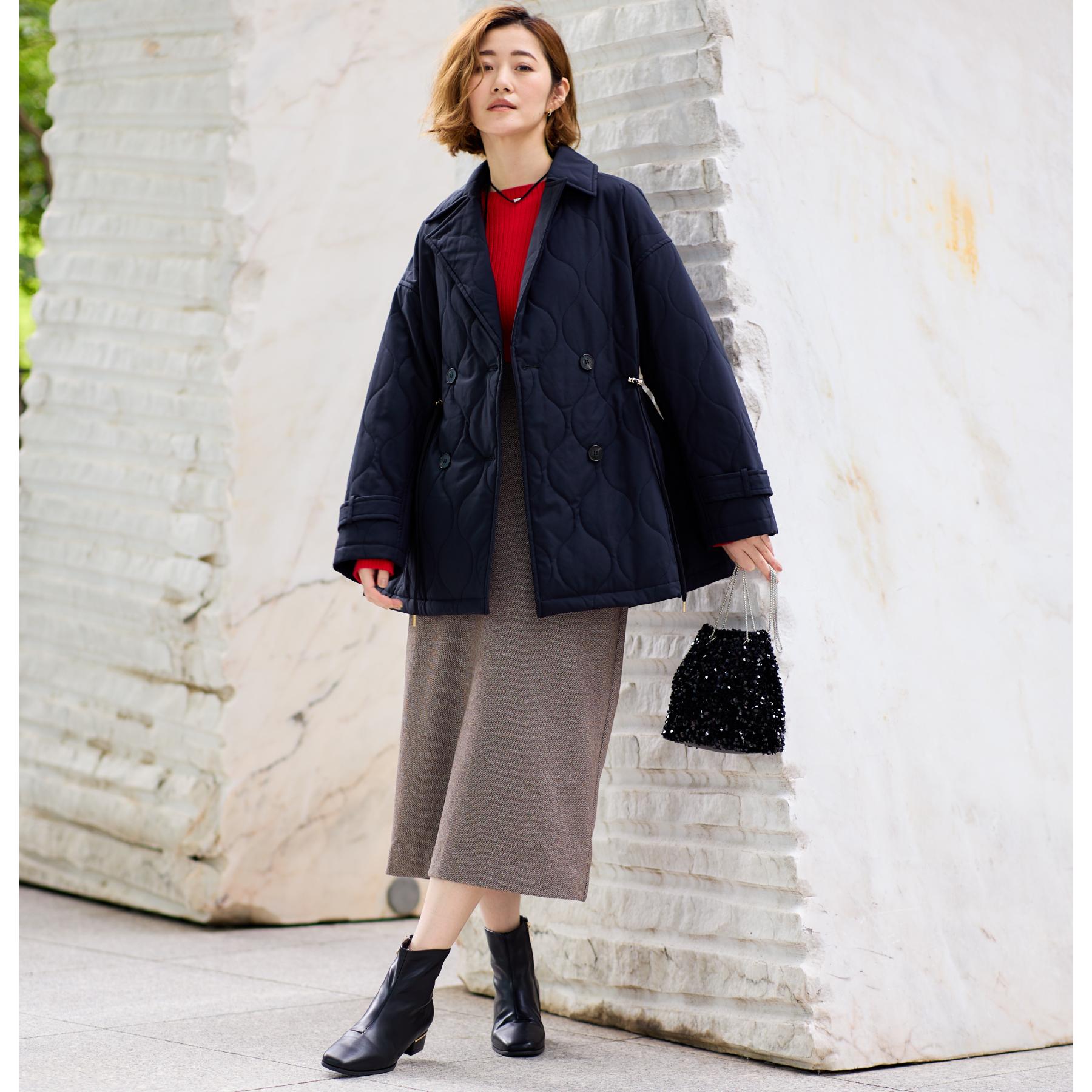 グローブ grove キルティングPコートジャケット （ブラック(019)） ブラック(019)