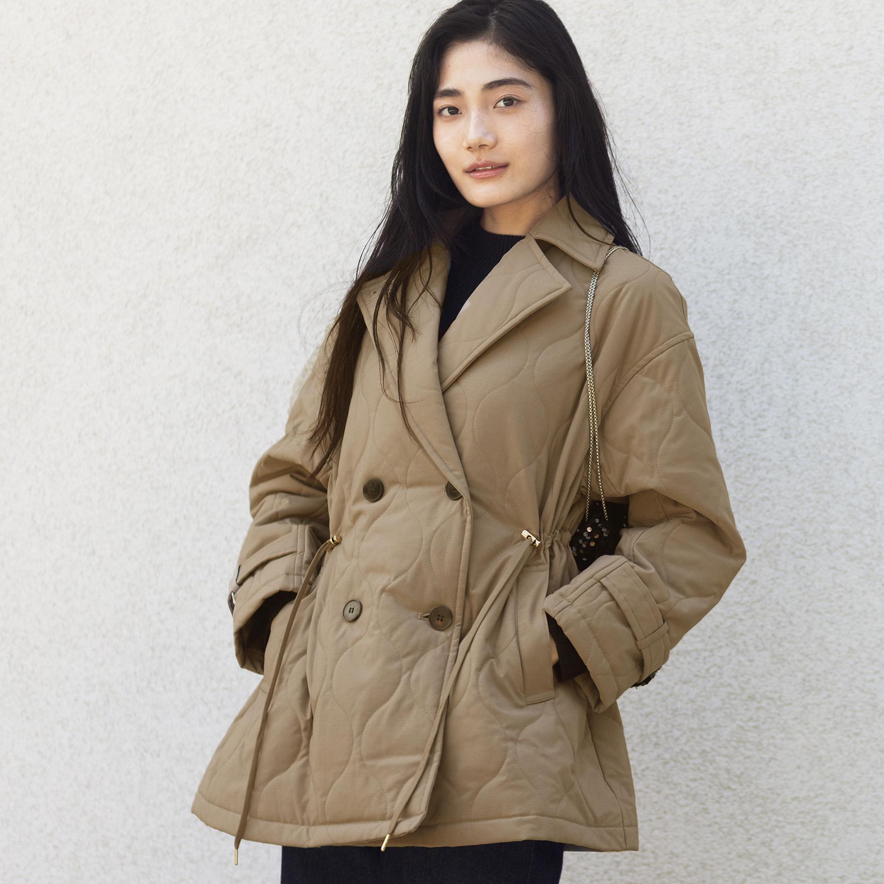 グローブ grove キルティングPコートジャケット （ブラック(019)） ブラック(019)