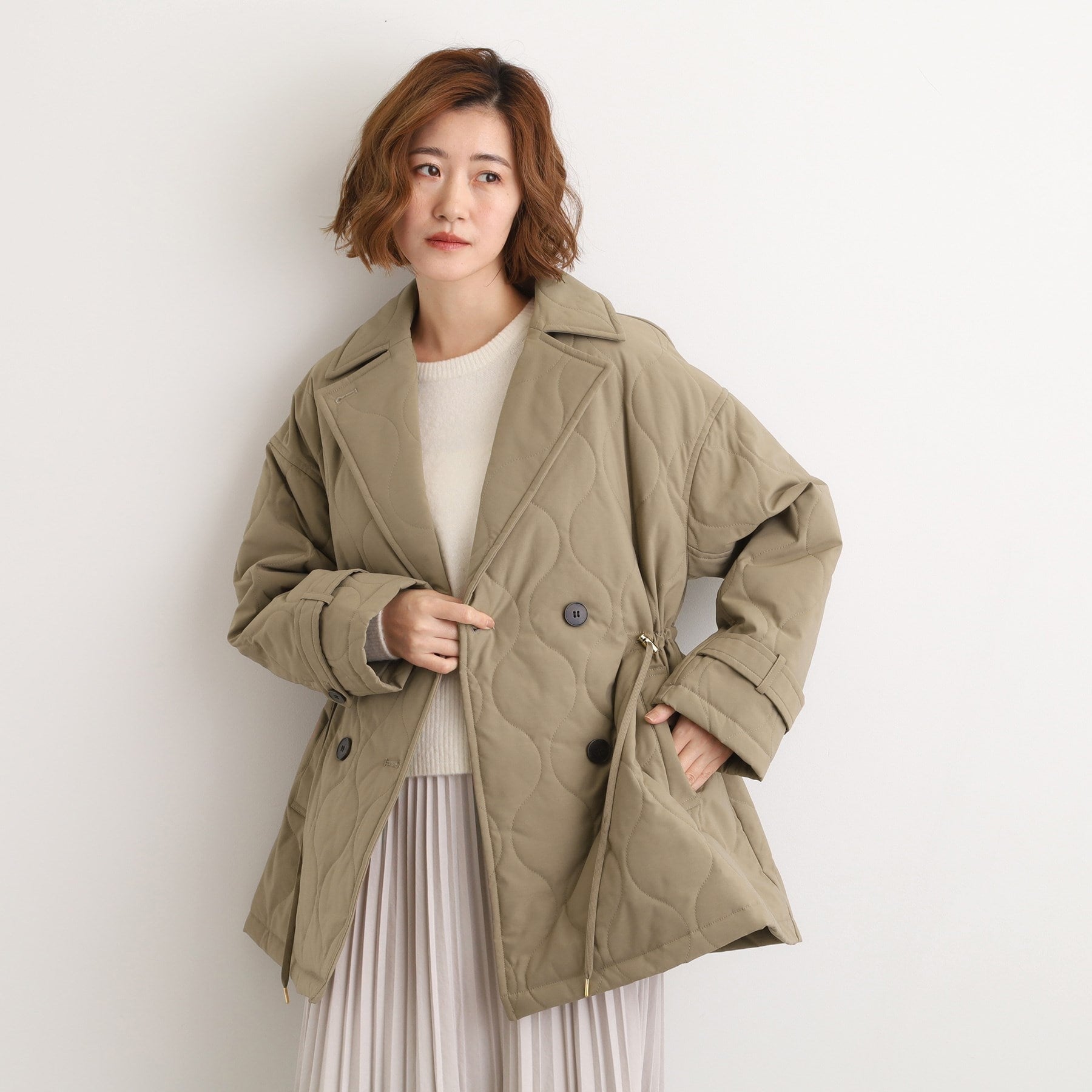 グローブ grove キルティングPコートジャケット （トープ(054)） トープ(054)