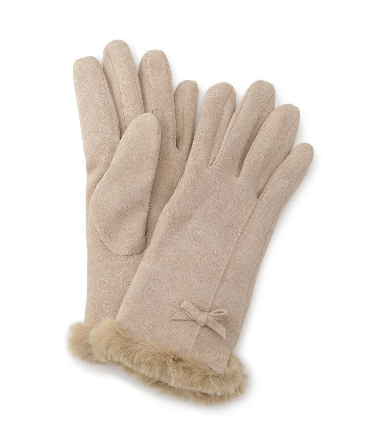 グローブ grove ミニリボンリストフェイクファーグローブ （グレー(012)） グレー(012)