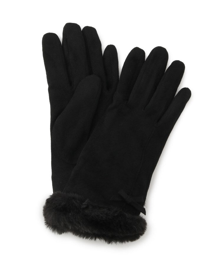グローブ grove ミニリボンリストフェイクファーグローブ （ブラック(019)） ブラック(019)