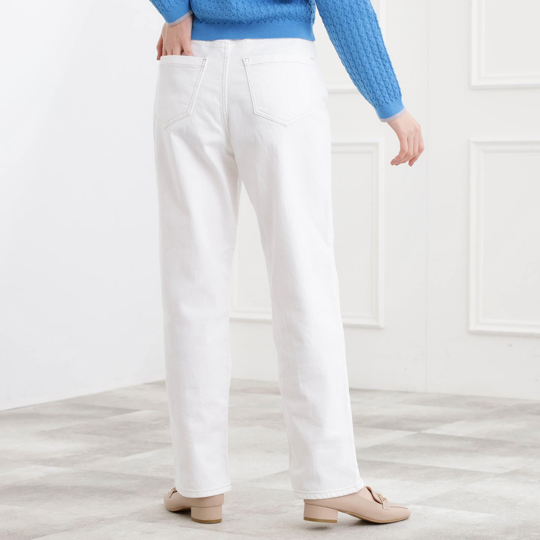 グローブ grove ストレートデニムパンツ （ブルー(093)） ブルー(093)