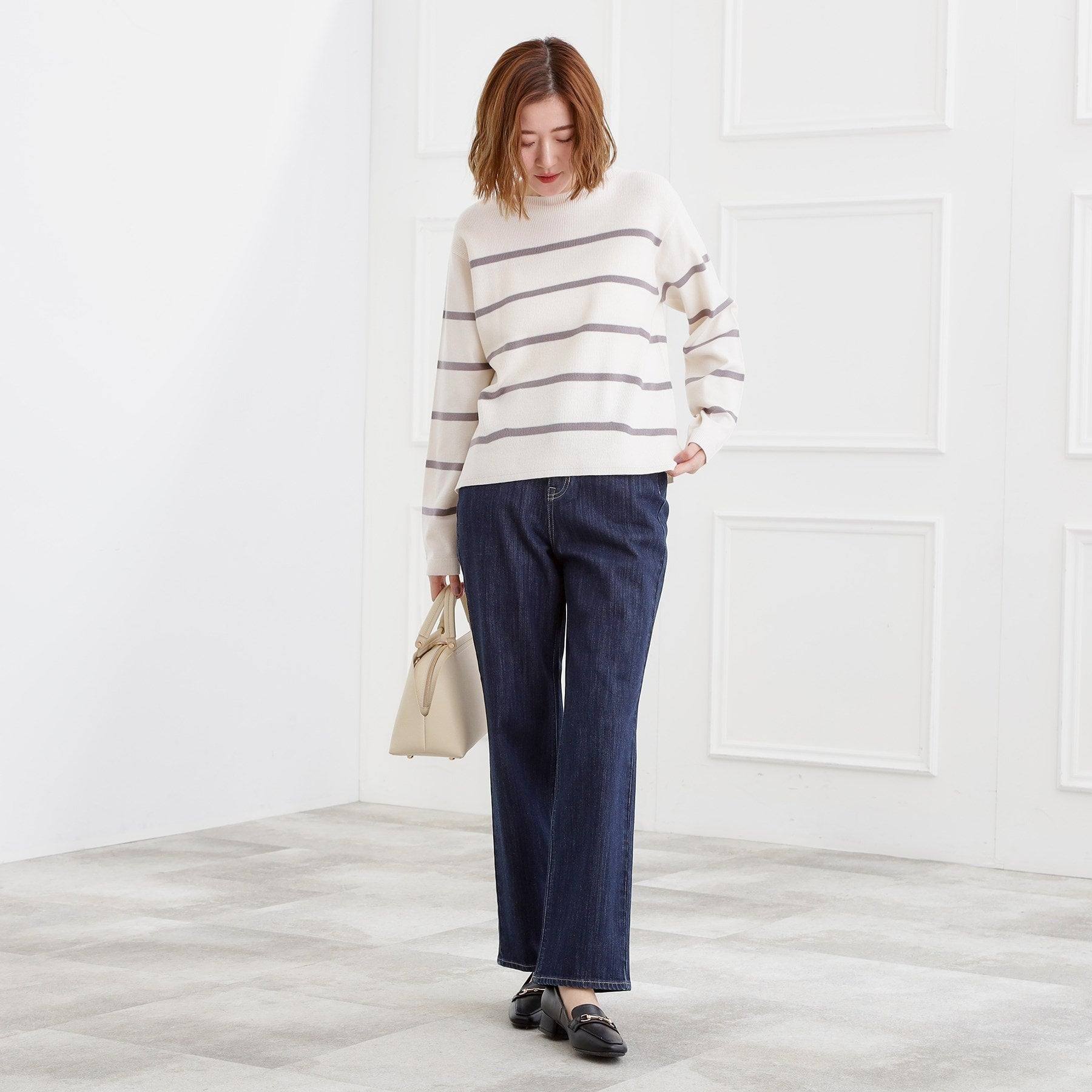 グローブ grove ストレートデニムパンツ （ブルー(093)） ブルー(093)