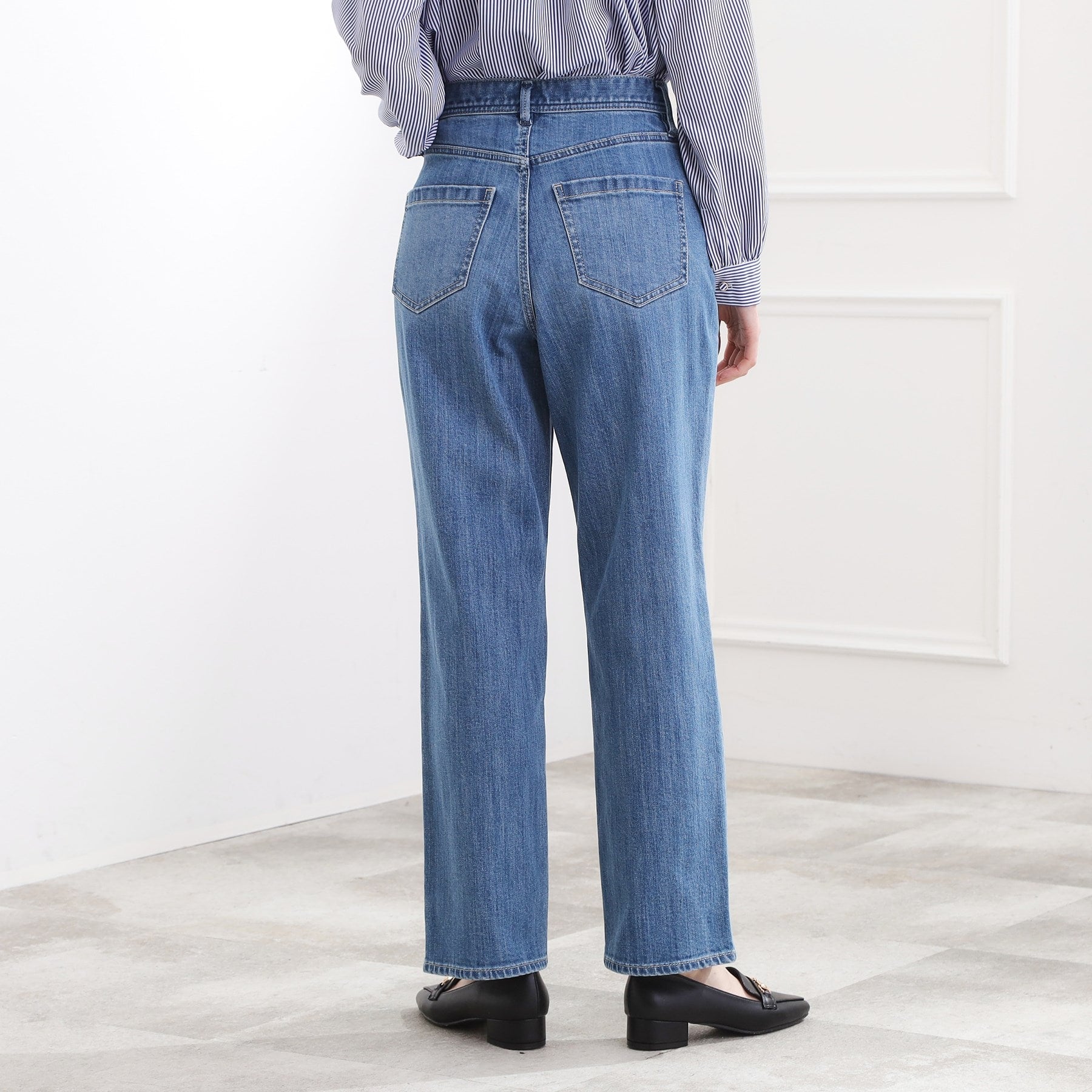 グローブ grove ストレートデニムパンツ （ブルー(093)） ブルー(093)