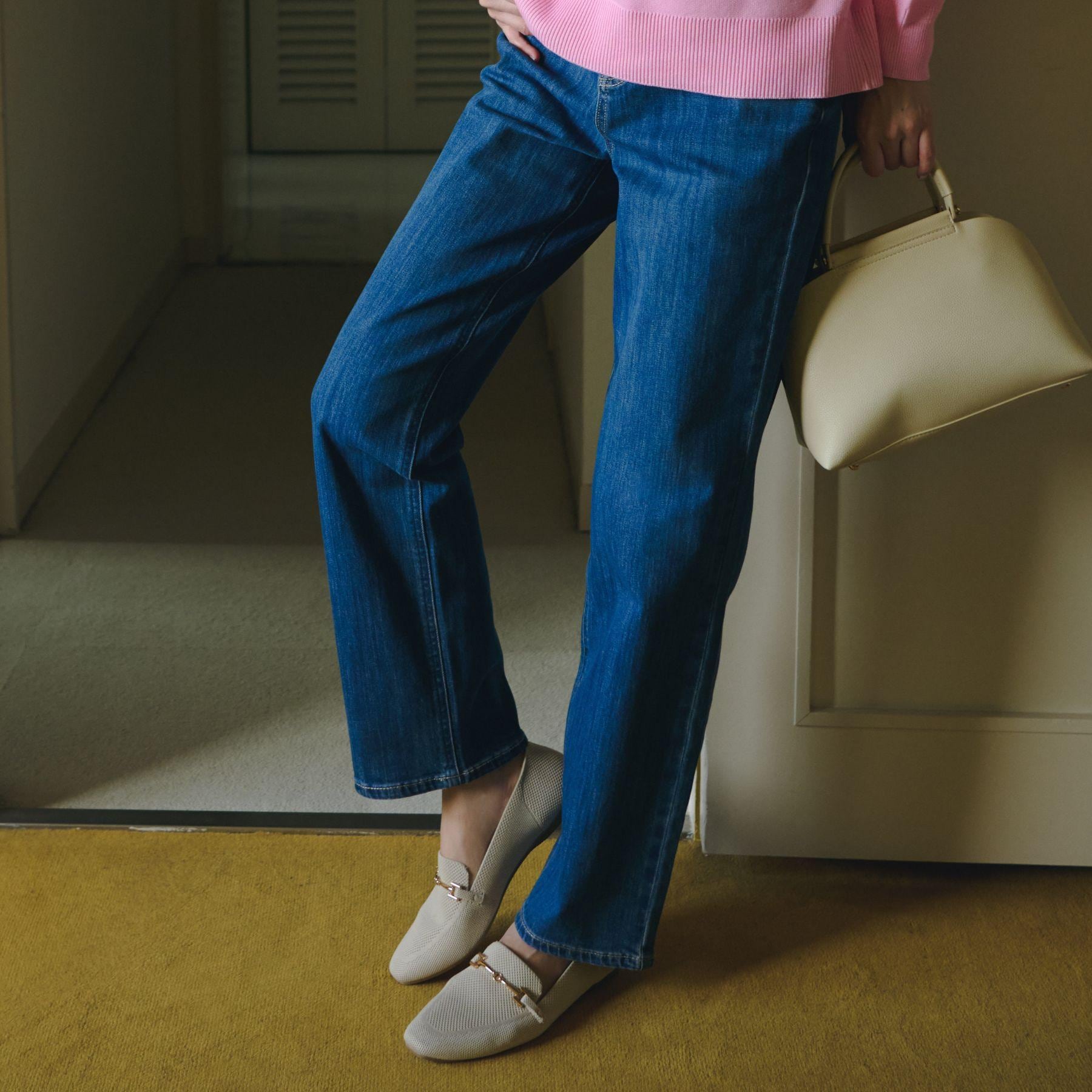 グローブ grove ストレートデニムパンツ （ブルー(093)） ブルー(093)