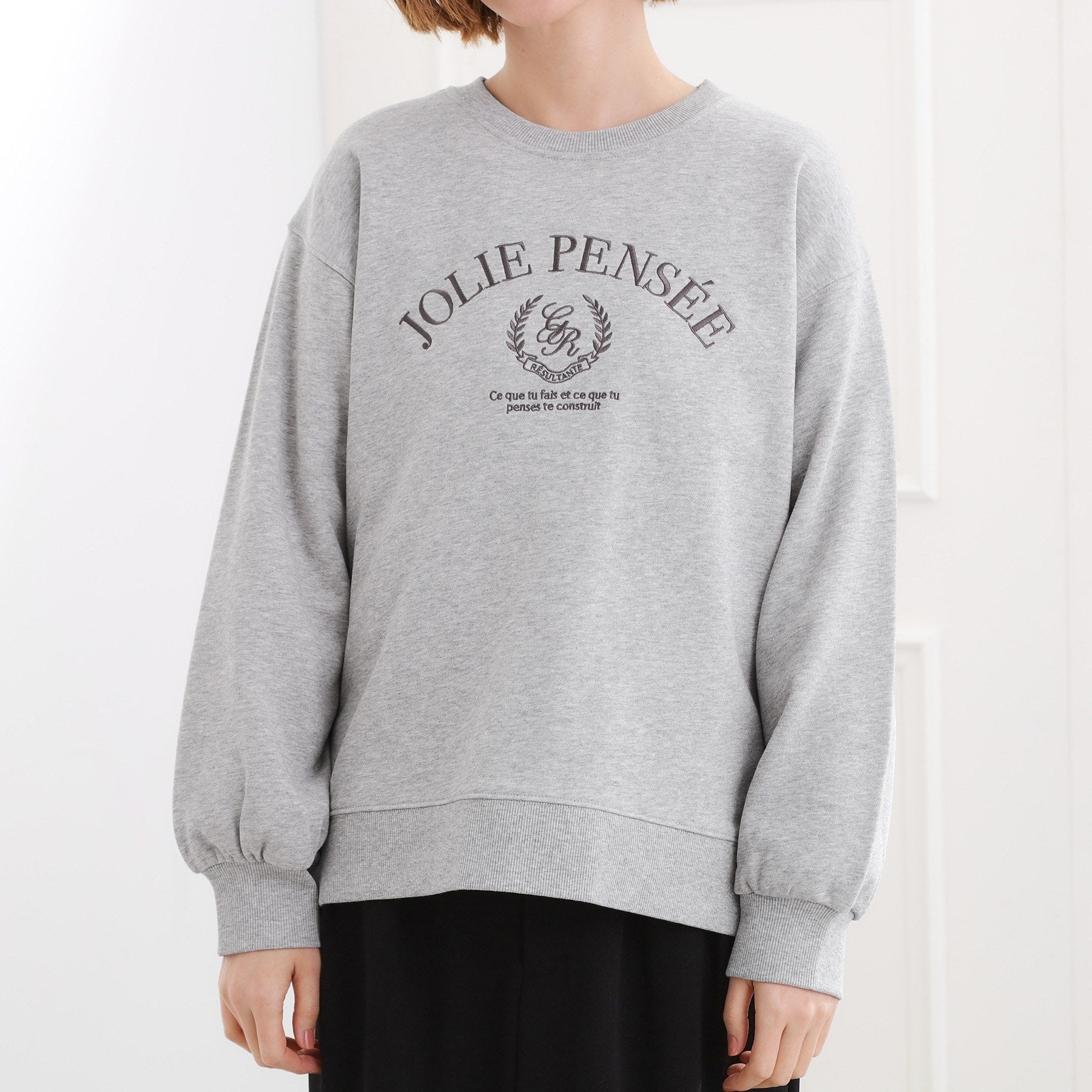 グローブ grove 刺繍ロゴ裏毛スウェットプルオーバー （グレー(012)） グレー(012)