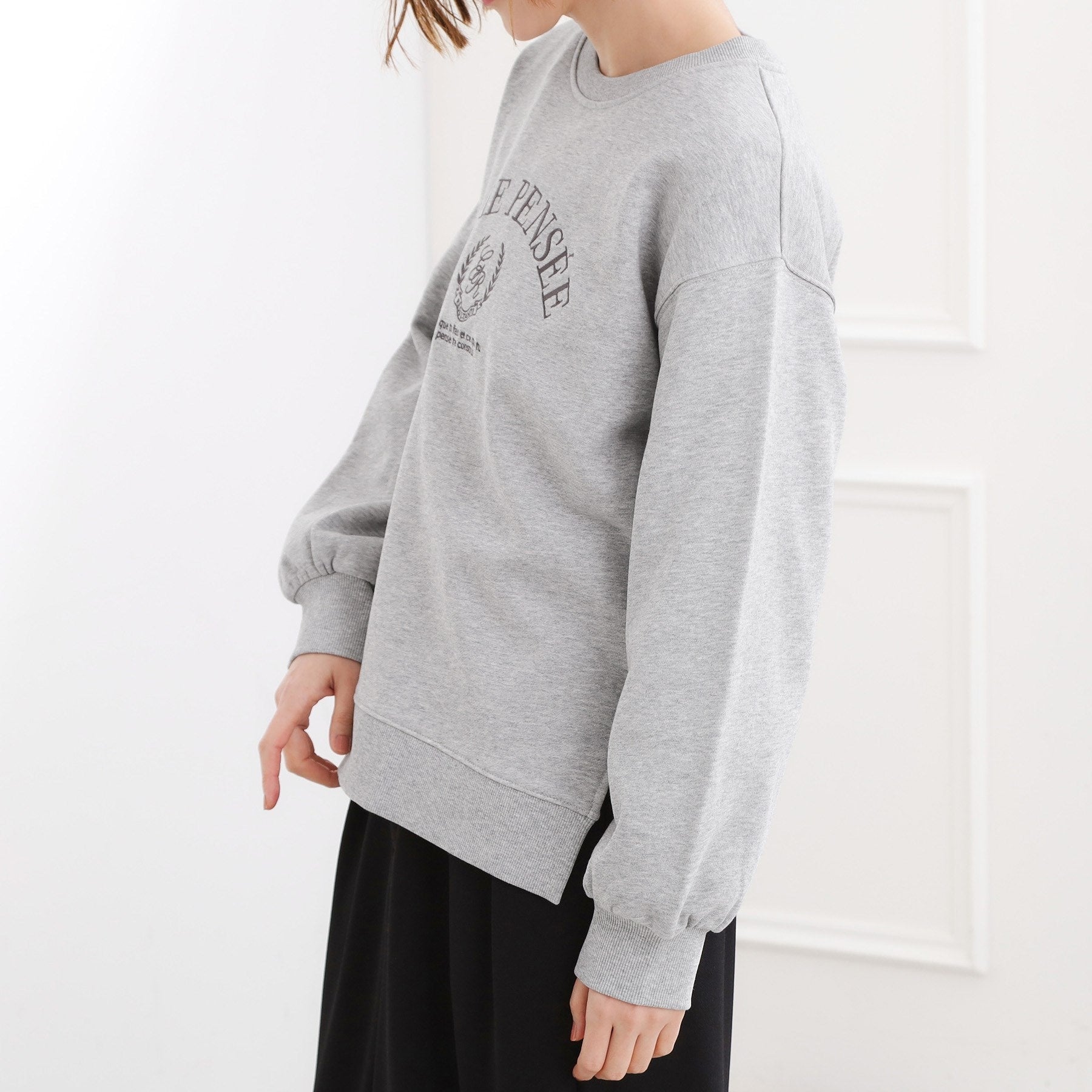 グローブ grove 刺繍ロゴ裏毛スウェットプルオーバー （グレー(012)） グレー(012)