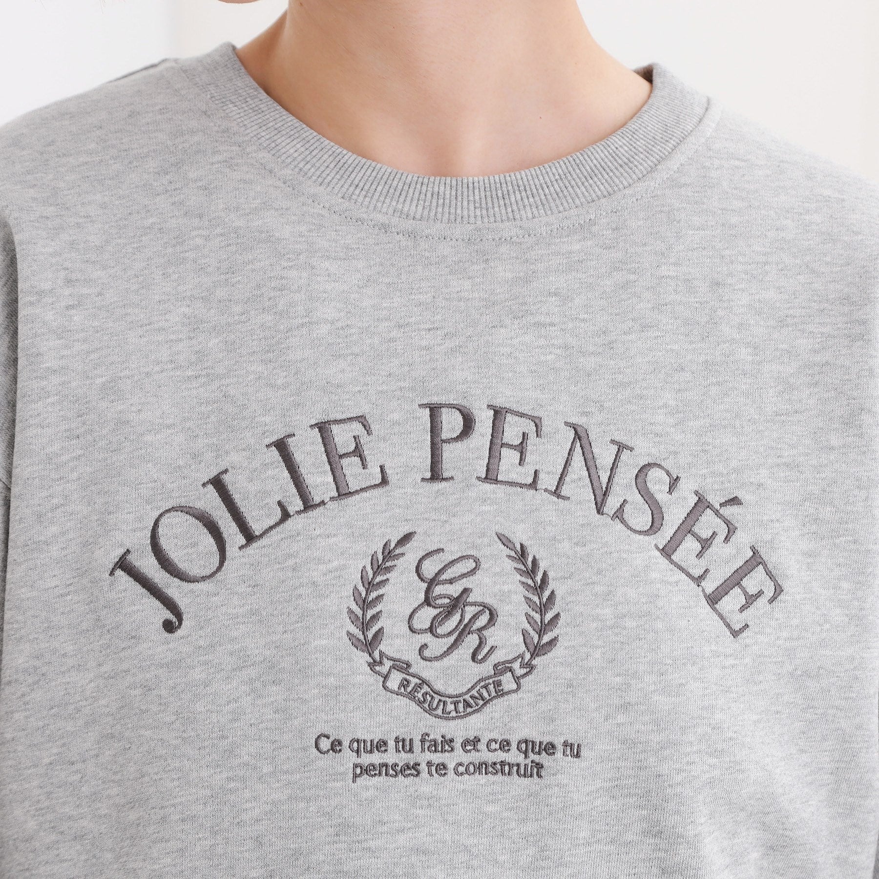 グローブ grove 刺繍ロゴ裏毛スウェットプルオーバー （グレー(012)） グレー(012)