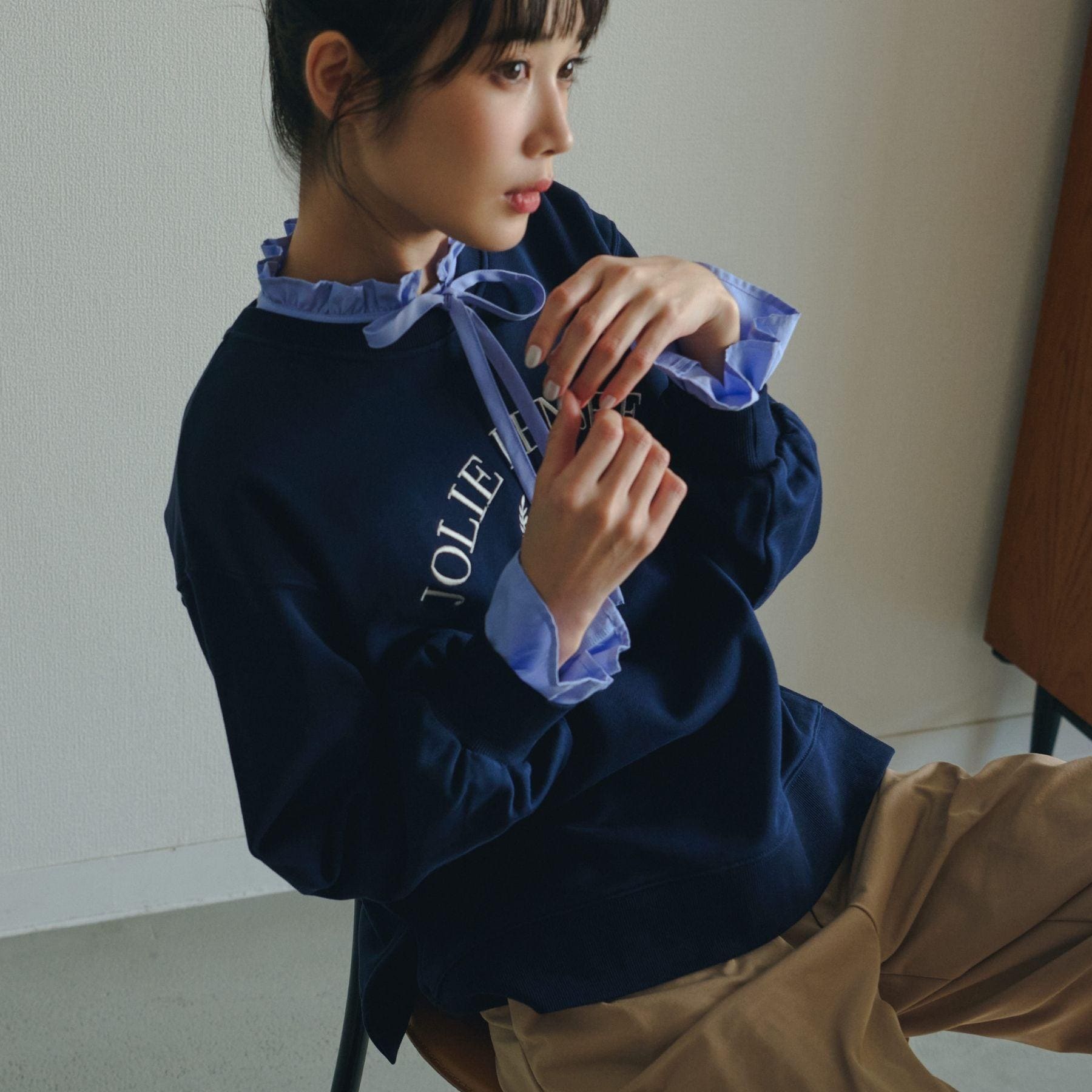 グローブ grove 刺繍ロゴ裏毛スウェットプルオーバー （グレー(012)） グレー(012)