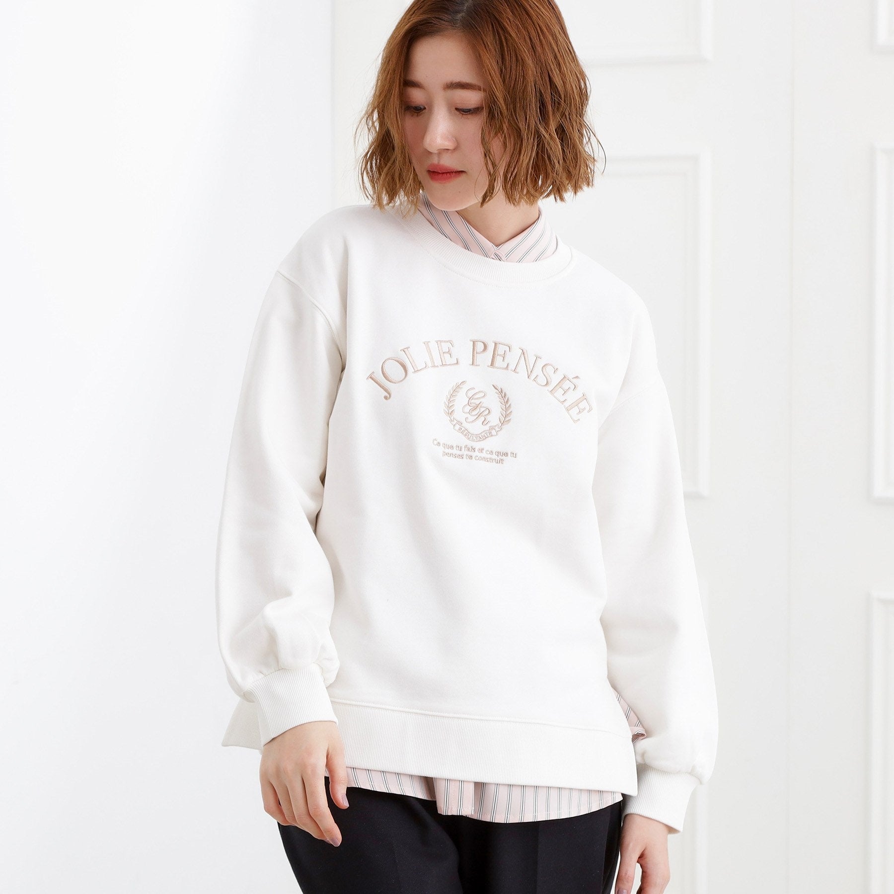 グローブ grove 刺繍ロゴ裏毛スウェットプルオーバー （ネイビー(094)） ネイビー(094)