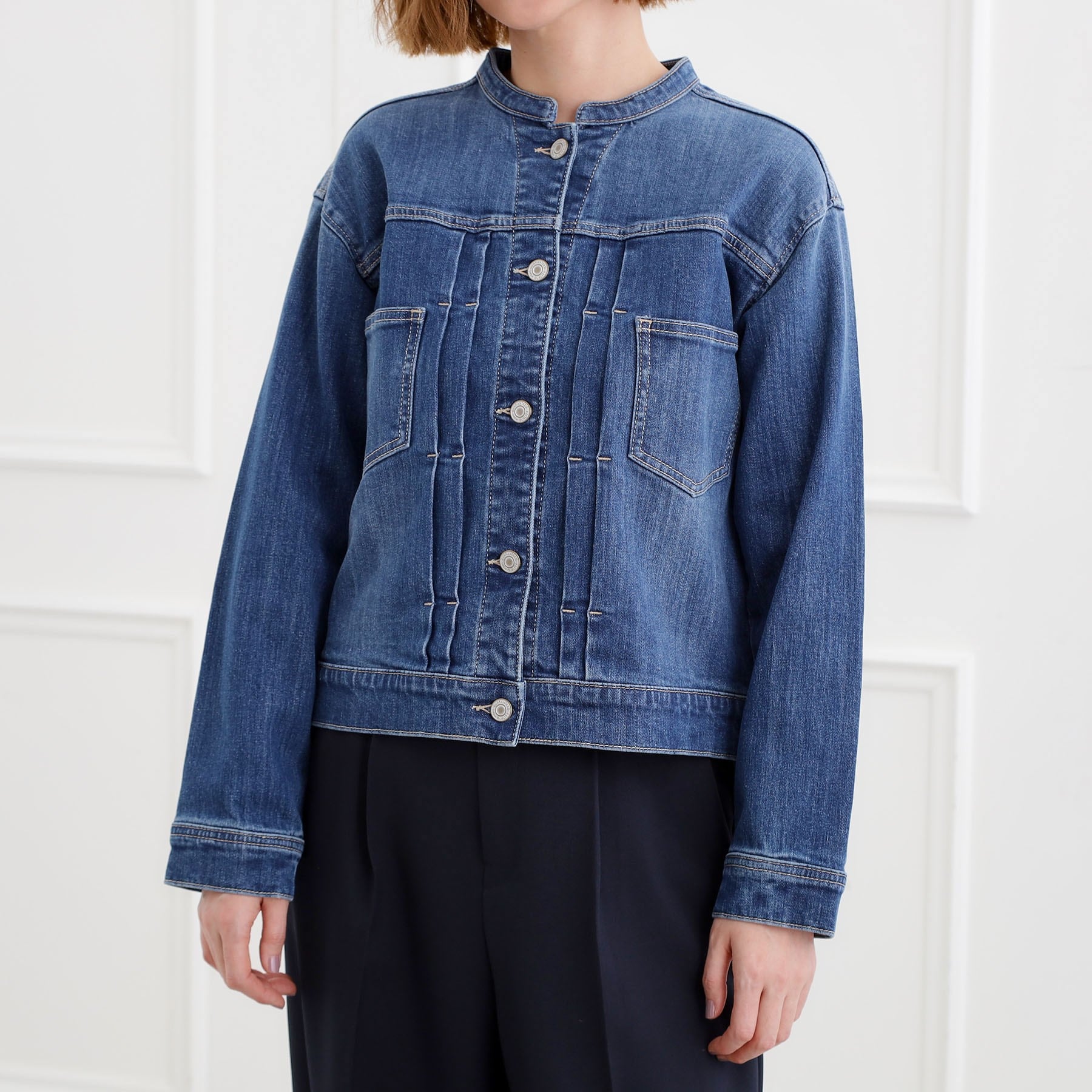 グローブ grove ライトオンスストレッチデニムジャケット （ネイビー(094)） ネイビー(094)