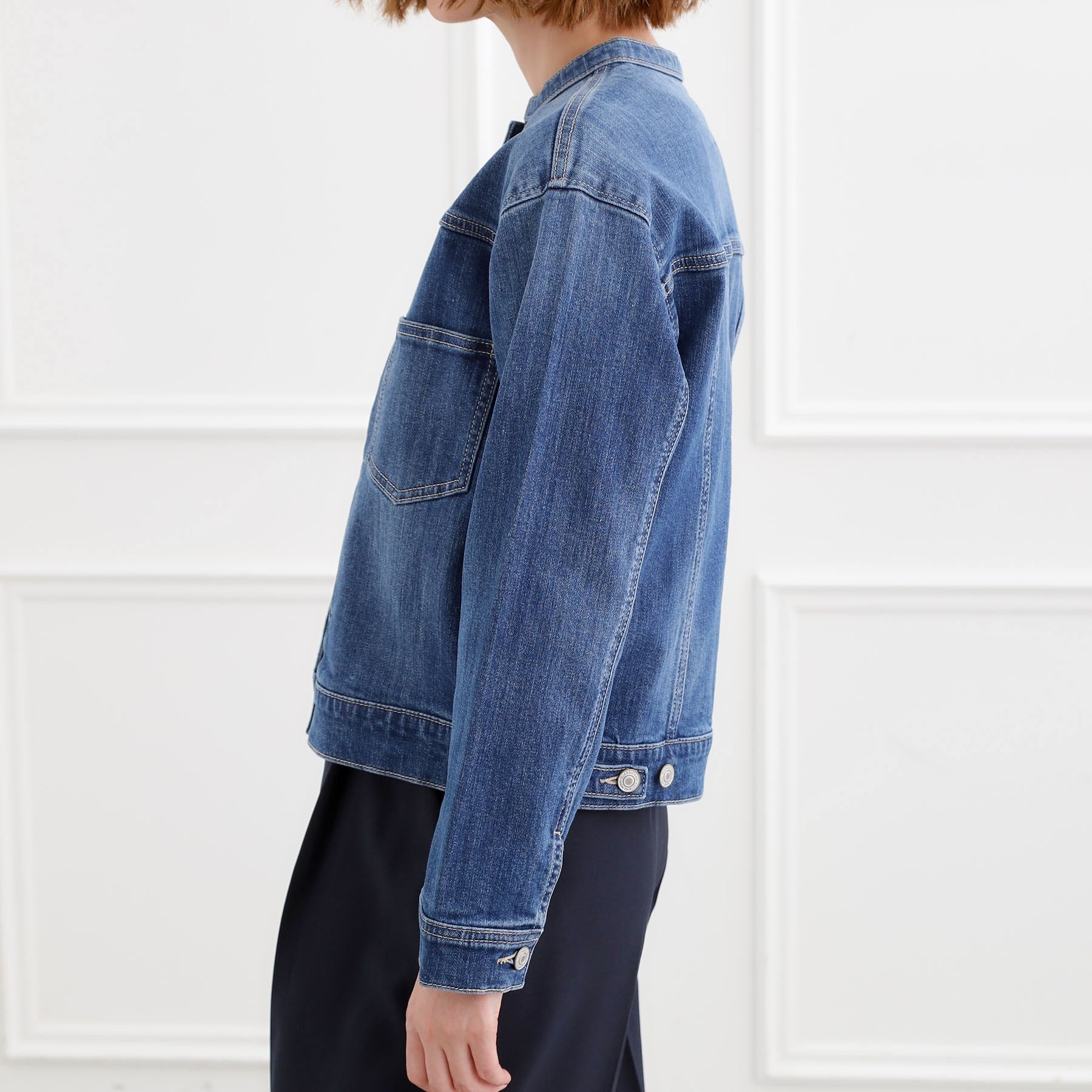 グローブ grove ライトオンスストレッチデニムジャケット （ネイビー(094)） ネイビー(094)