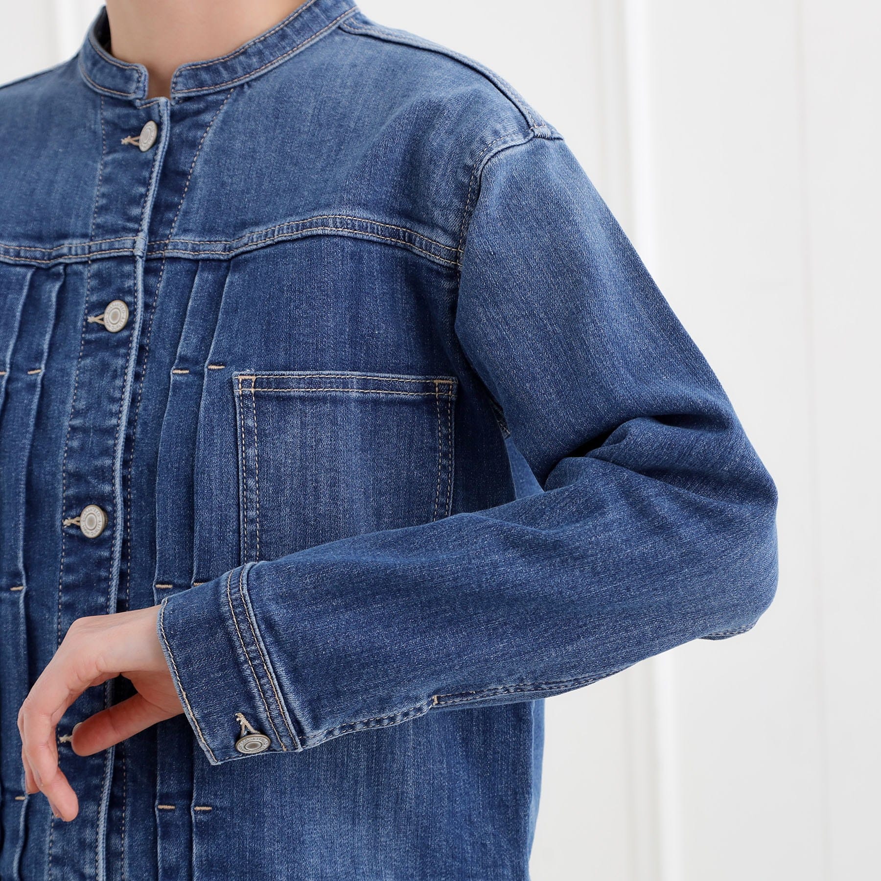 グローブ grove ライトオンスストレッチデニムジャケット （ネイビー(094)） ネイビー(094)