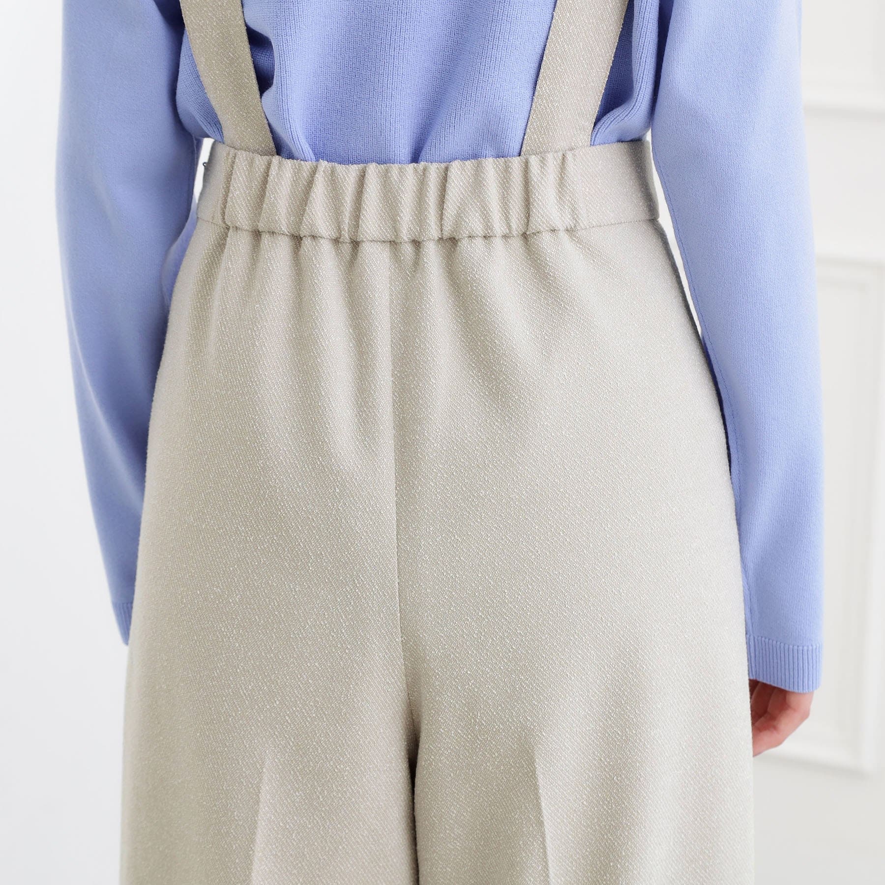 グローブ grove ショルダーストラップツイードパンツ （ブラック(019)） ブラック(019)