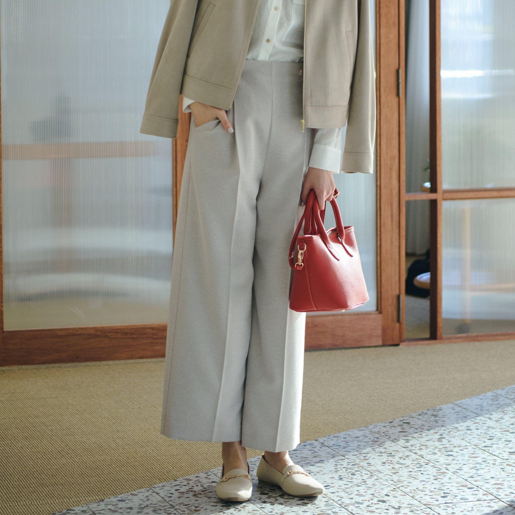 グローブ grove ショルダーストラップツイードパンツ （ブラック(019)） ブラック(019)