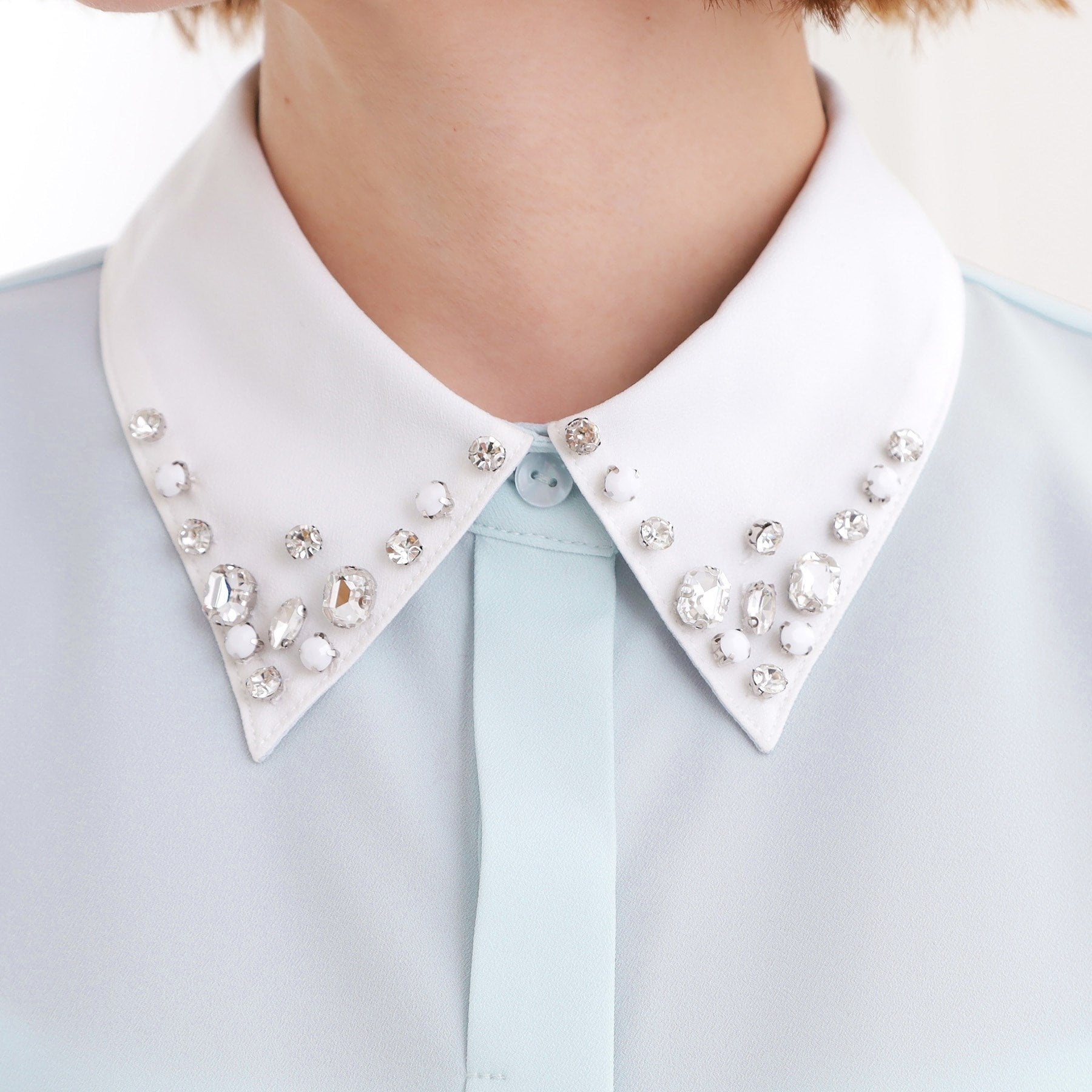 グローブ grove ビジューカラー とろみシャツ （オフホワイト(003)） オフホワイト(003)