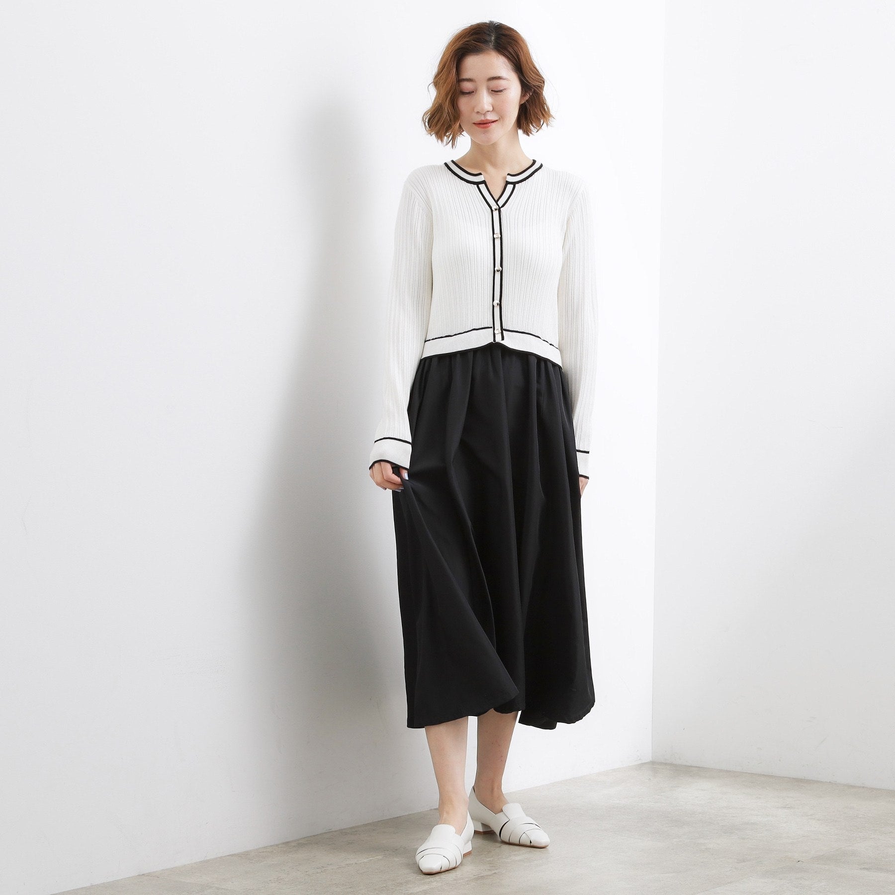 グローブ grove マルチボーダーアソートドッキングワンピース （オフホワイト(003)） オフホワイト(003)