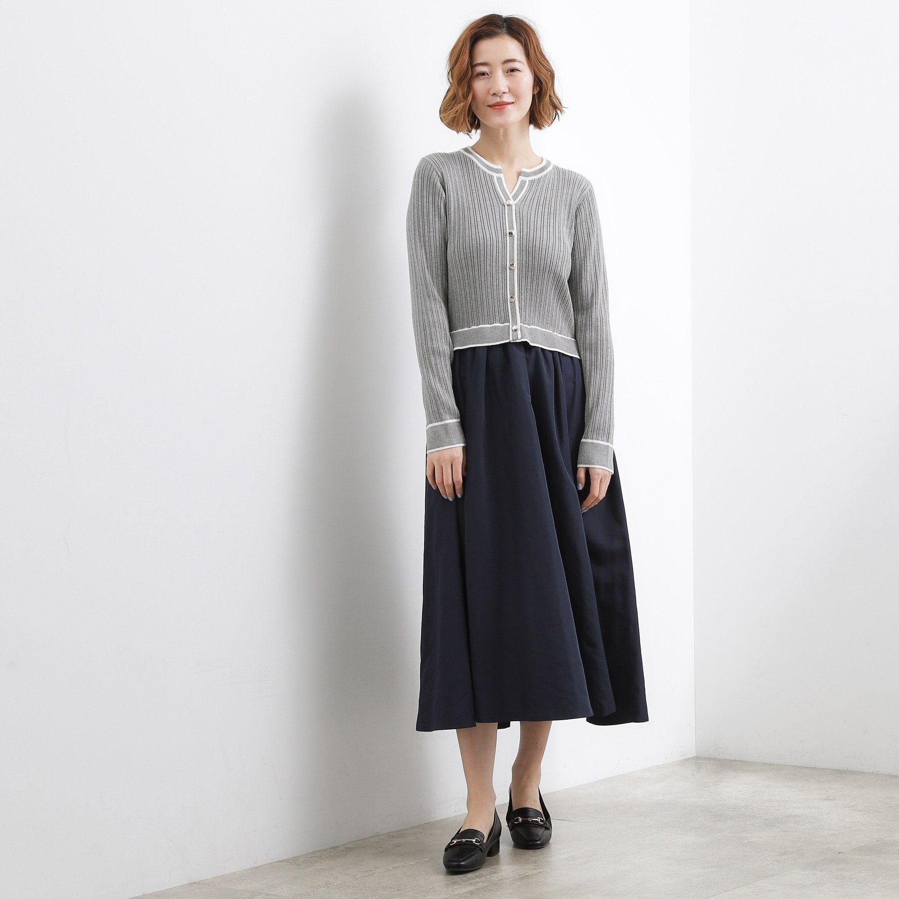 グローブ grove マルチボーダーアソートドッキングワンピース （オフホワイト(003)） オフホワイト(003)