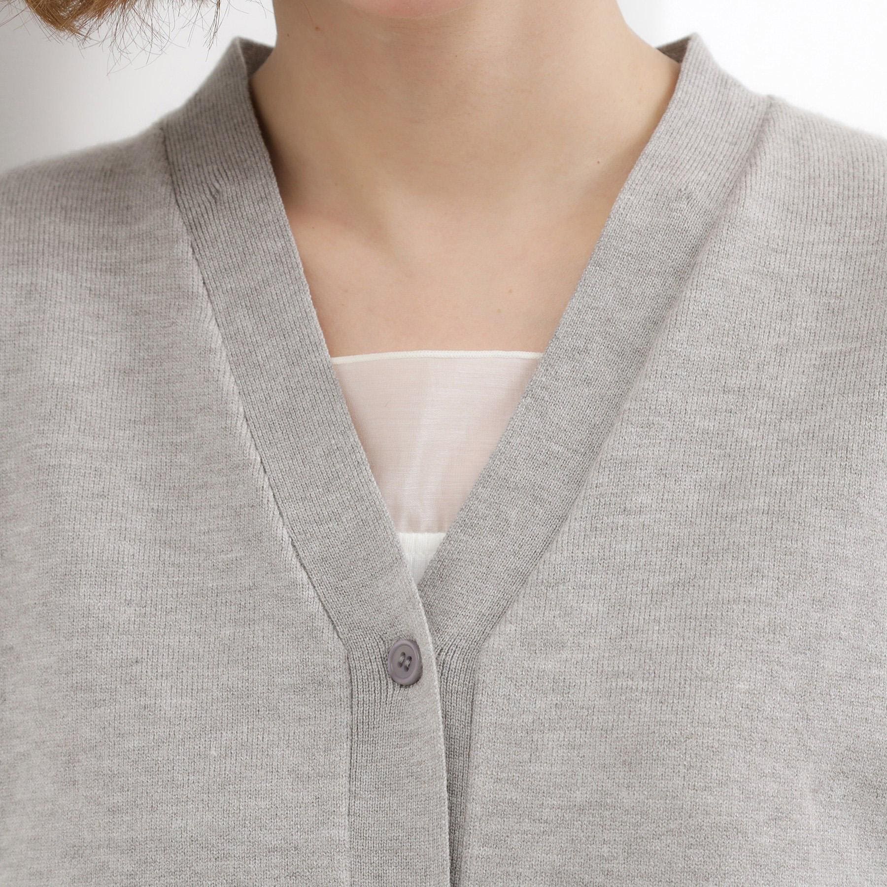 グローブ grove シャツドッキング ニットカーディガン （グレー(012)） グレー(012)