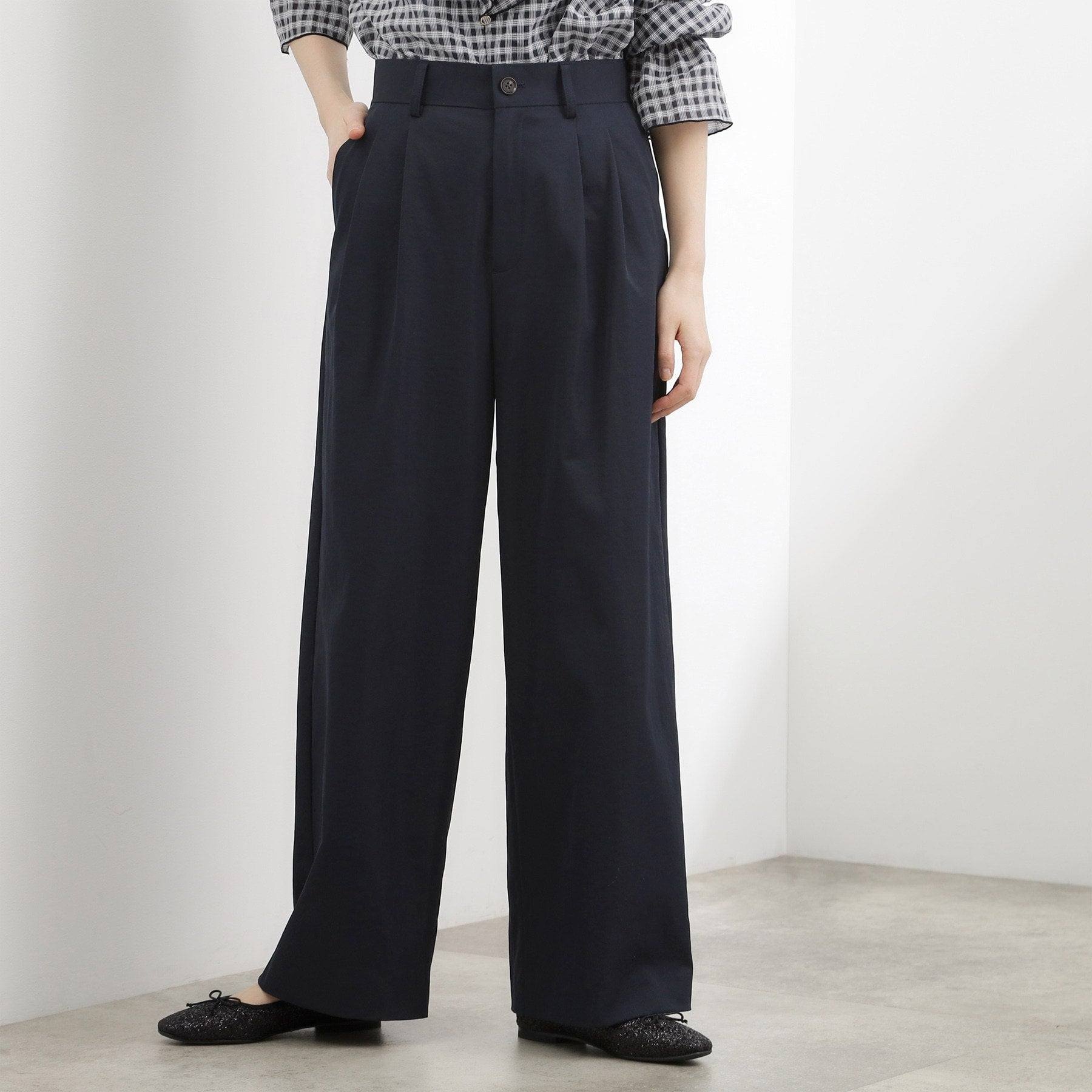 グローブ grove ツータック ワイドチノパンツ （ネイビー(094)） ネイビー(094)