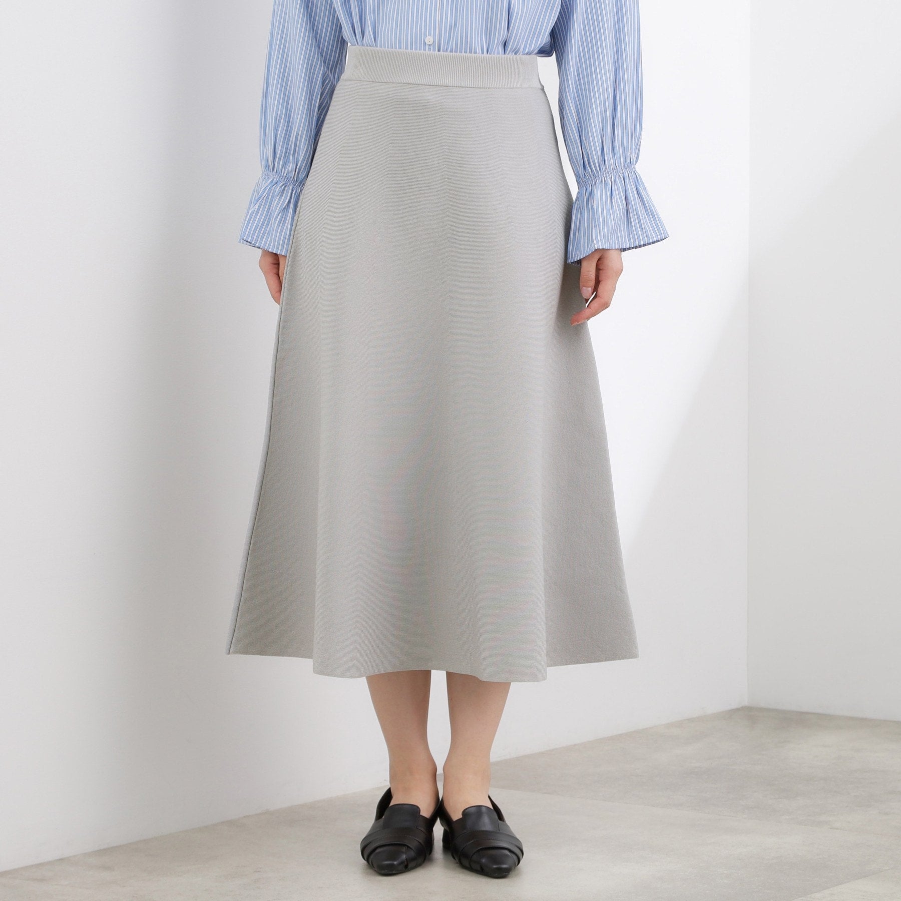 グローブ grove 【SETUP対応】ニットフレアスカート （ピンク(071)） ピンク(071)