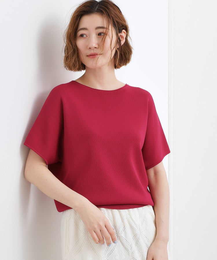 グローブ grove 【シリーズ累計32万枚！名品ニット】やわらかドライタッチ ドルマンニット （ピンク(073)） ピンク(073)