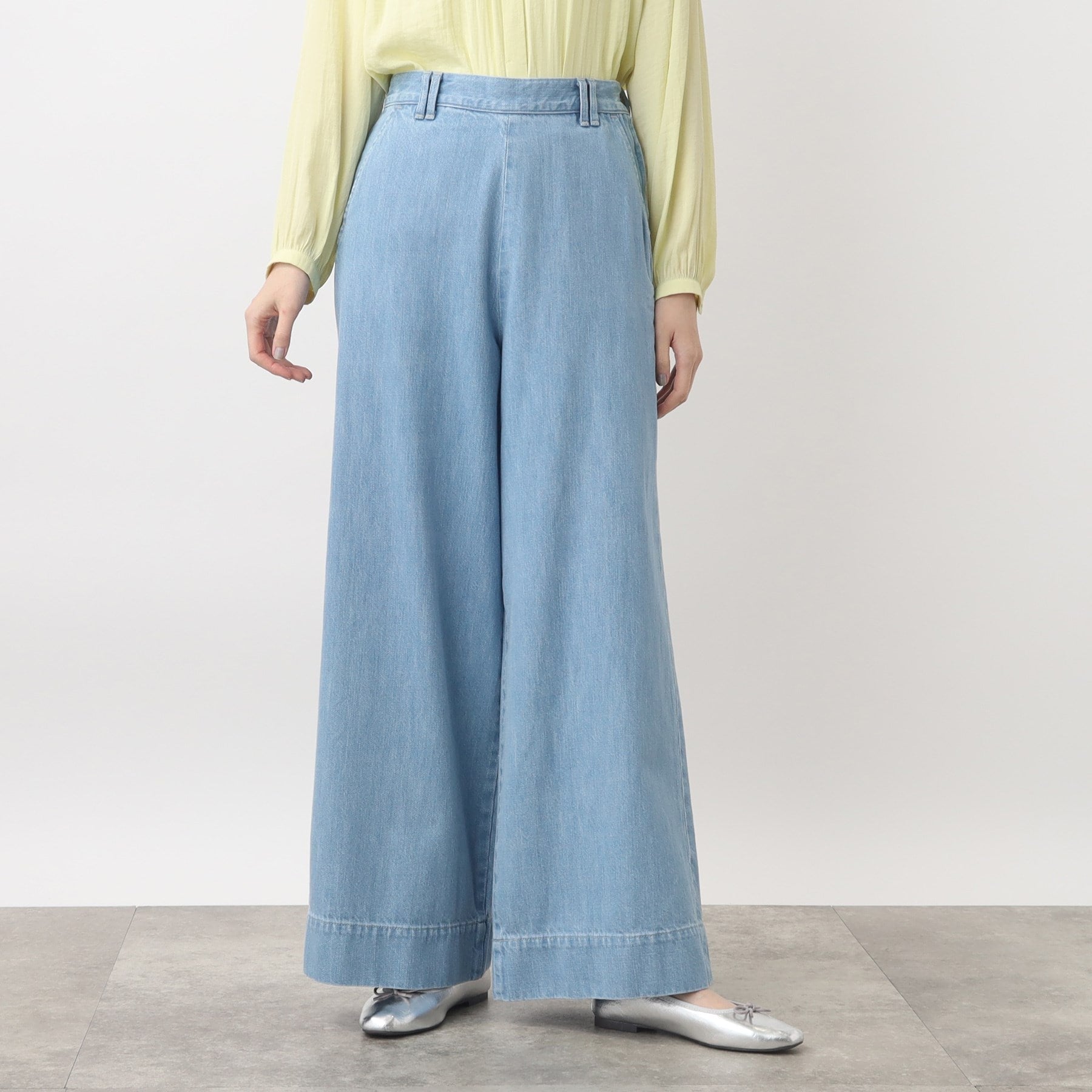 グローブ grove 【別注】Wrangler バギーパンツ （サックス(090)） サックス(090)