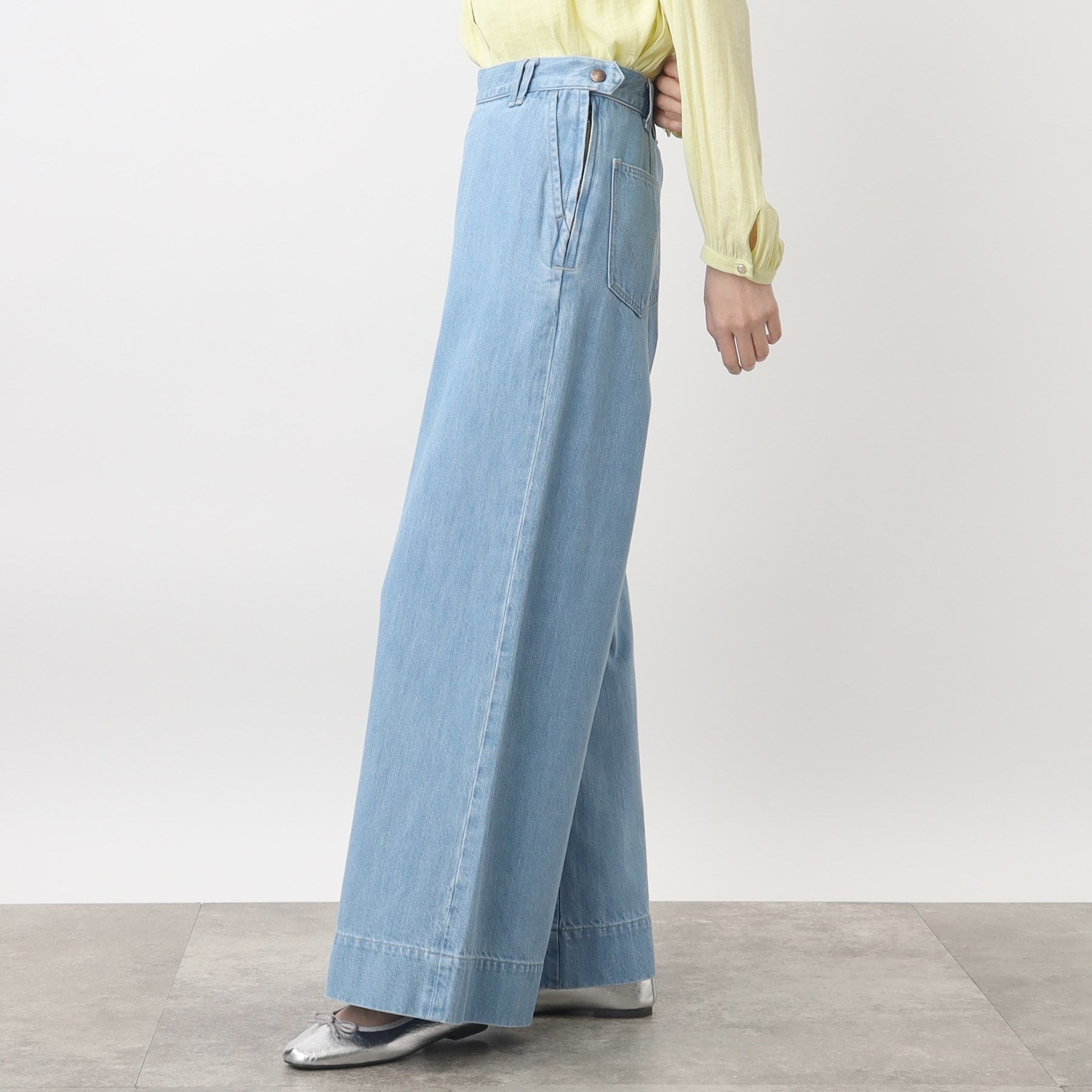 グローブ grove 【別注】Wrangler バギーパンツ （サックス(090)） サックス(090)