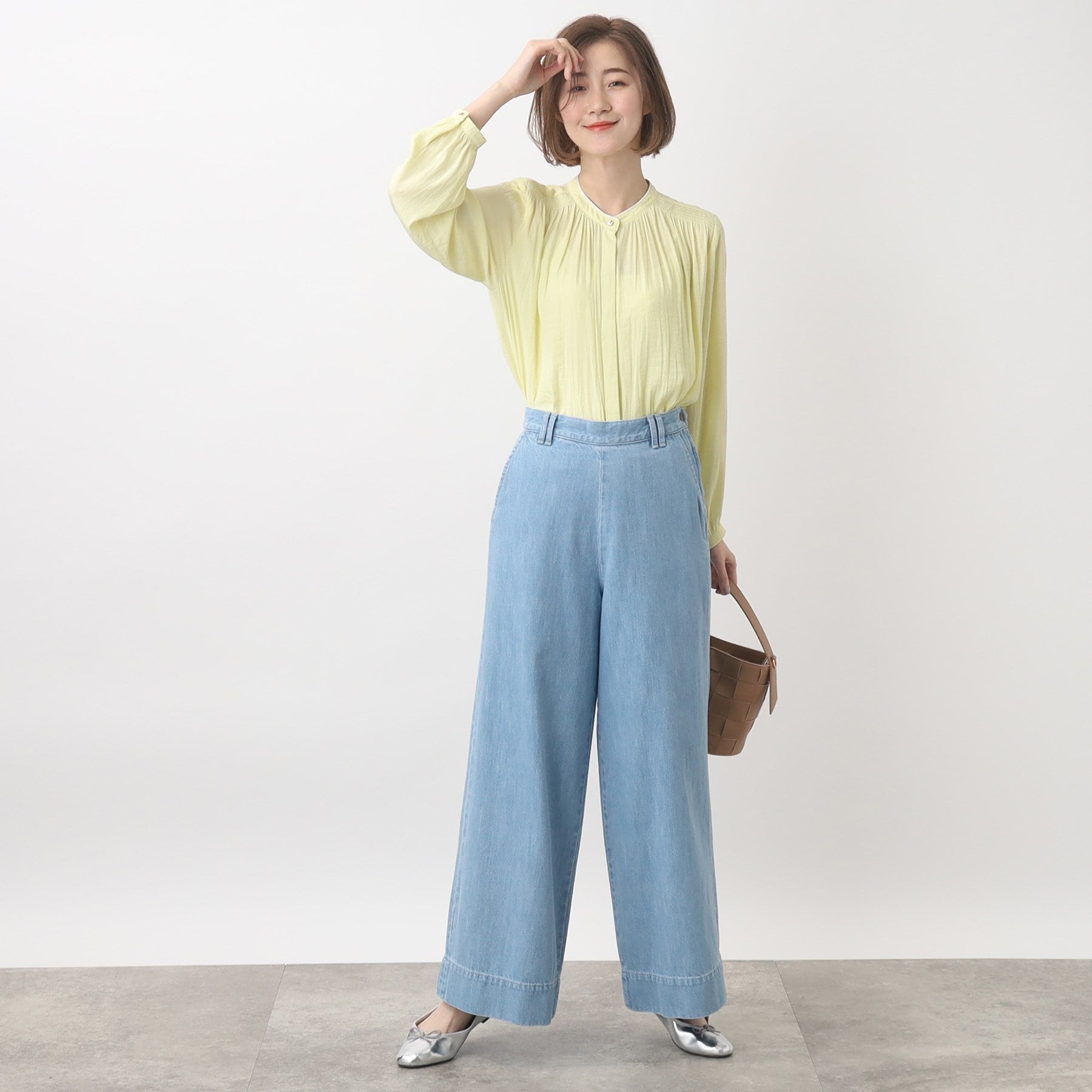 グローブ grove 【別注】Wrangler バギーパンツ （サックス(090)） サックス(090)