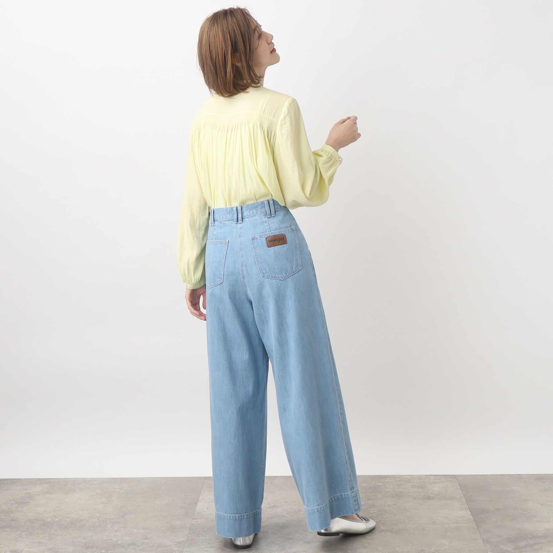 グローブ grove 【別注】Wrangler バギーパンツ （サックス(090)） サックス(090)