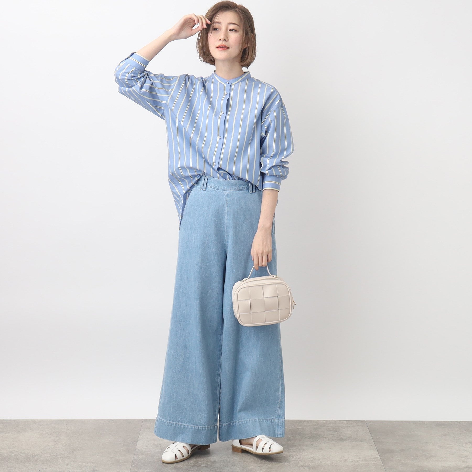 グローブ grove 【別注】Wrangler バギーパンツ （サックス(090)） サックス(090)