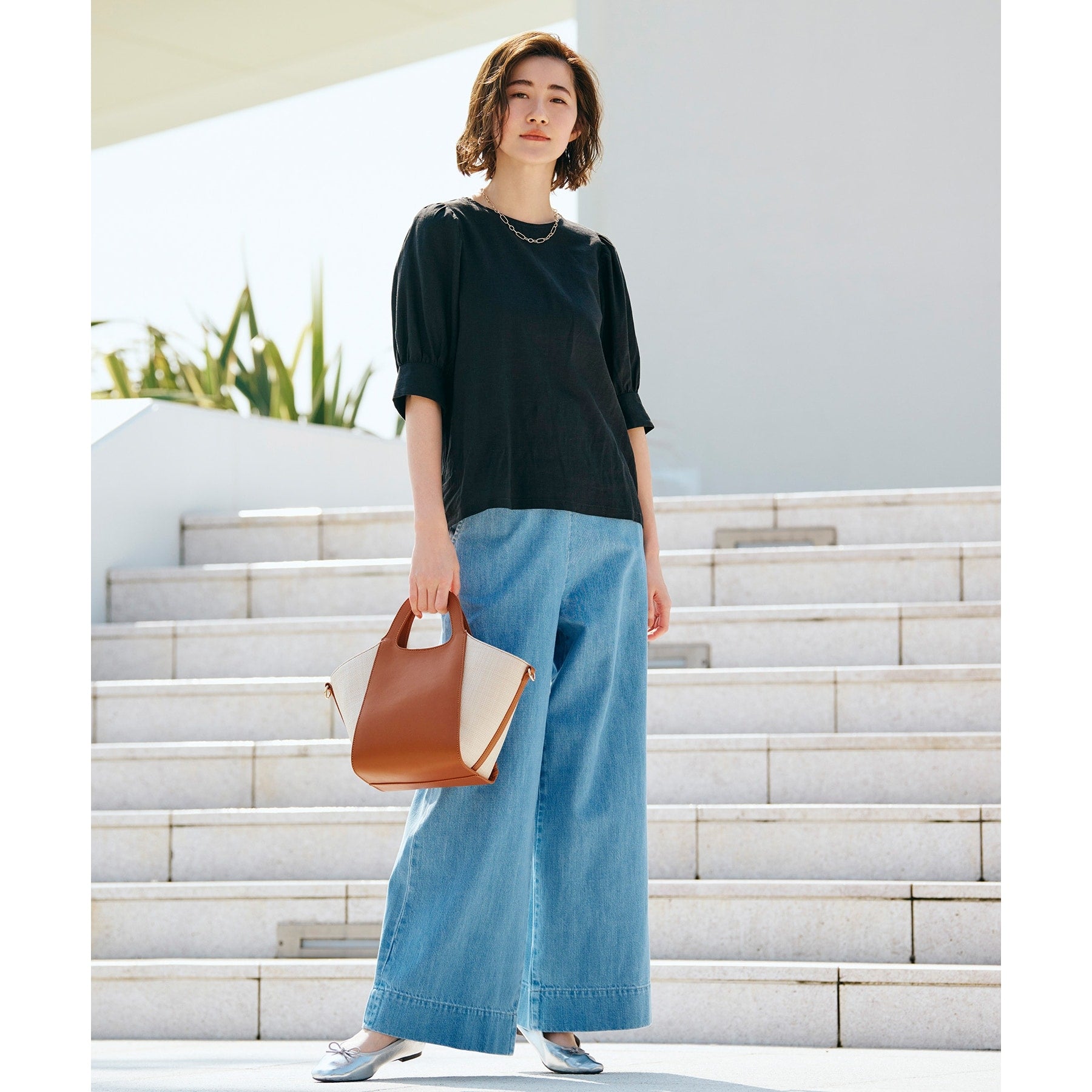 グローブ grove 【別注】Wrangler バギーパンツ （サックス(090)） サックス(090)