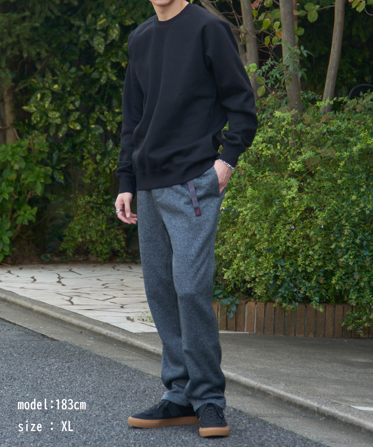 グラミチ GRAMICCI BONDING KNIT FLEECE NNーPANT CROPPED G2FMーP017 フリースパンツ クロップドパンツ （チャコールグレー） チャコールグレー