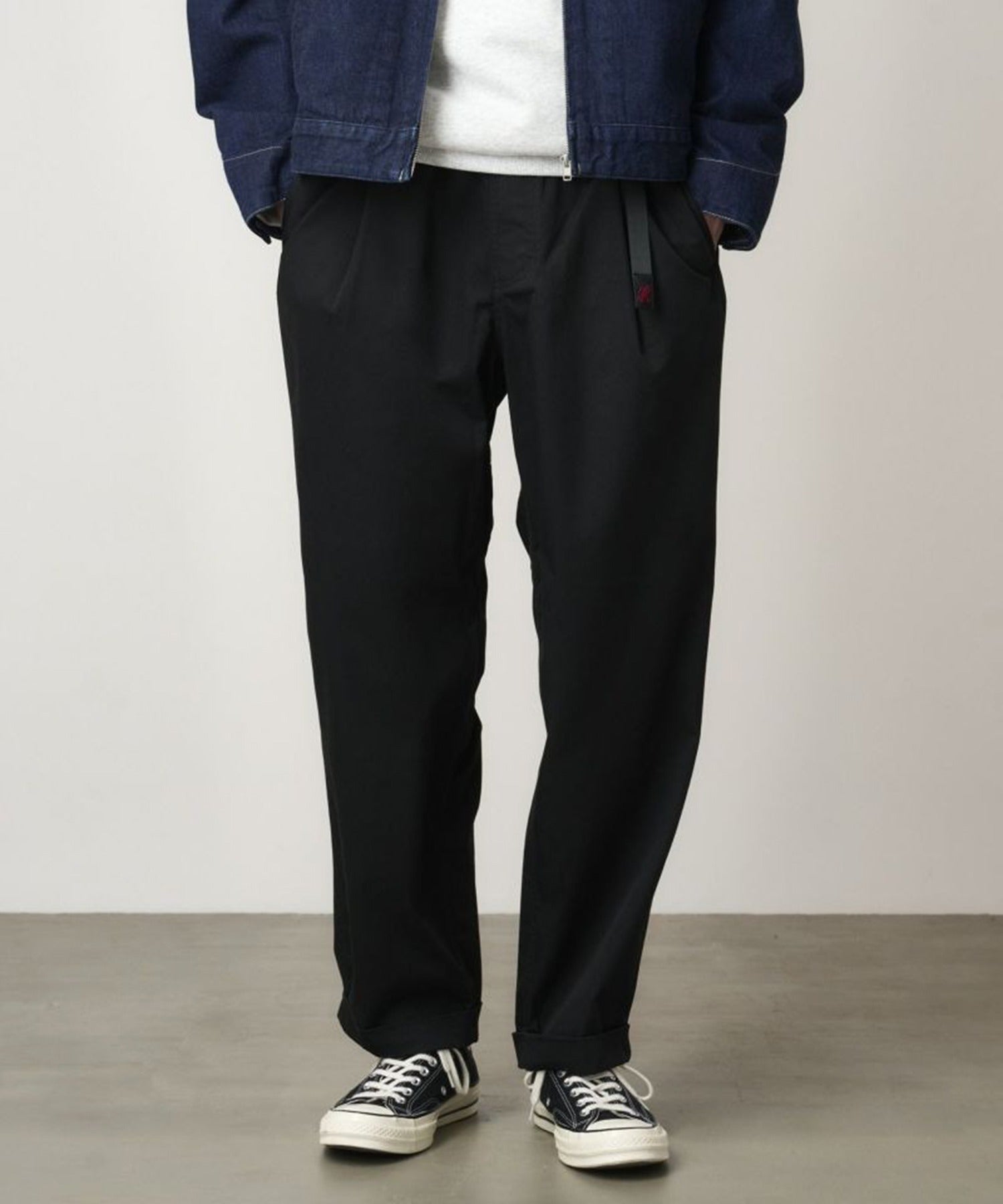 グラミチ GRAMICCI T/C TWILL TUCK TAPERED PANT （ブラック） ブラック